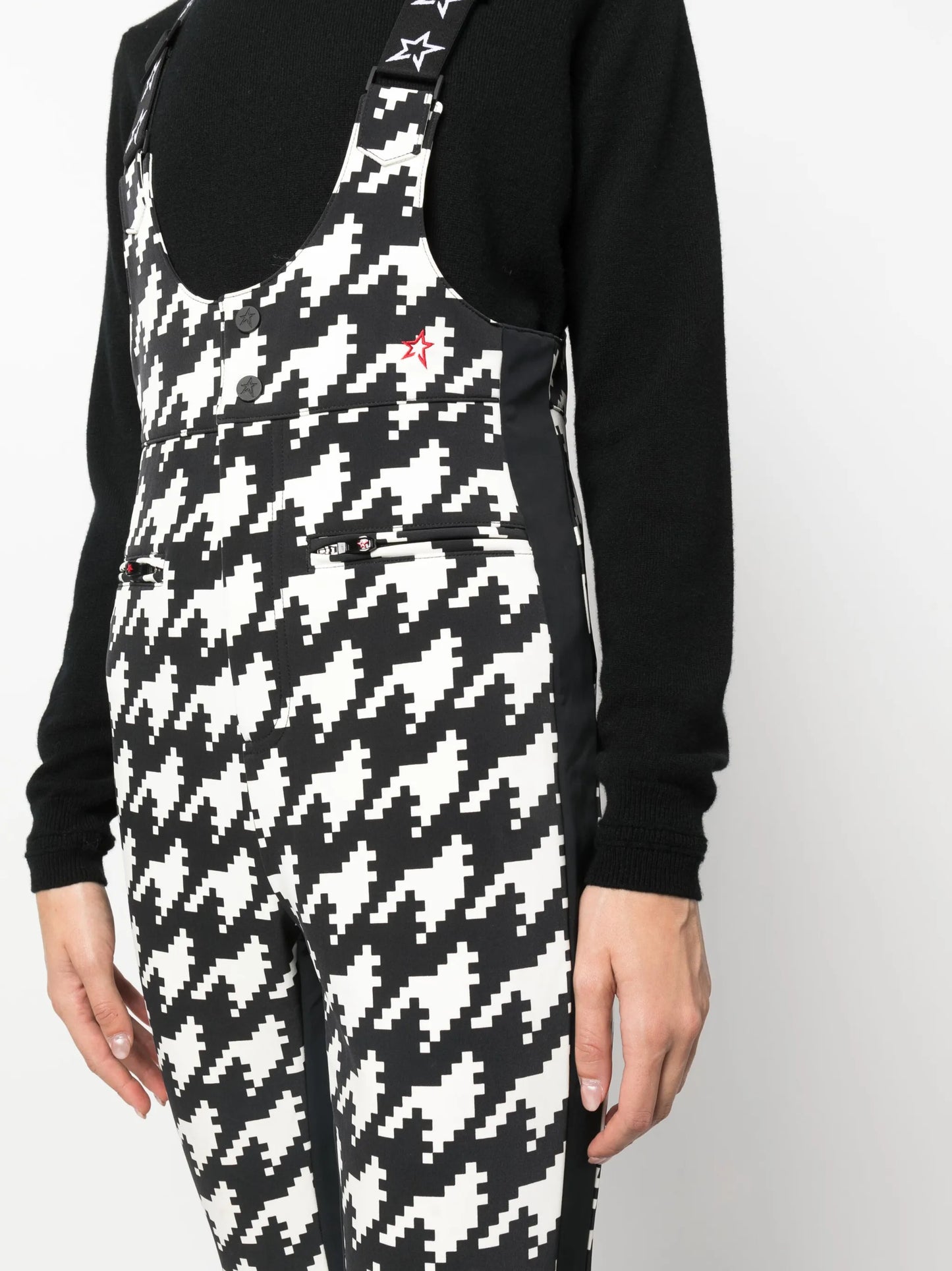Isola houndstooth ski salopettes