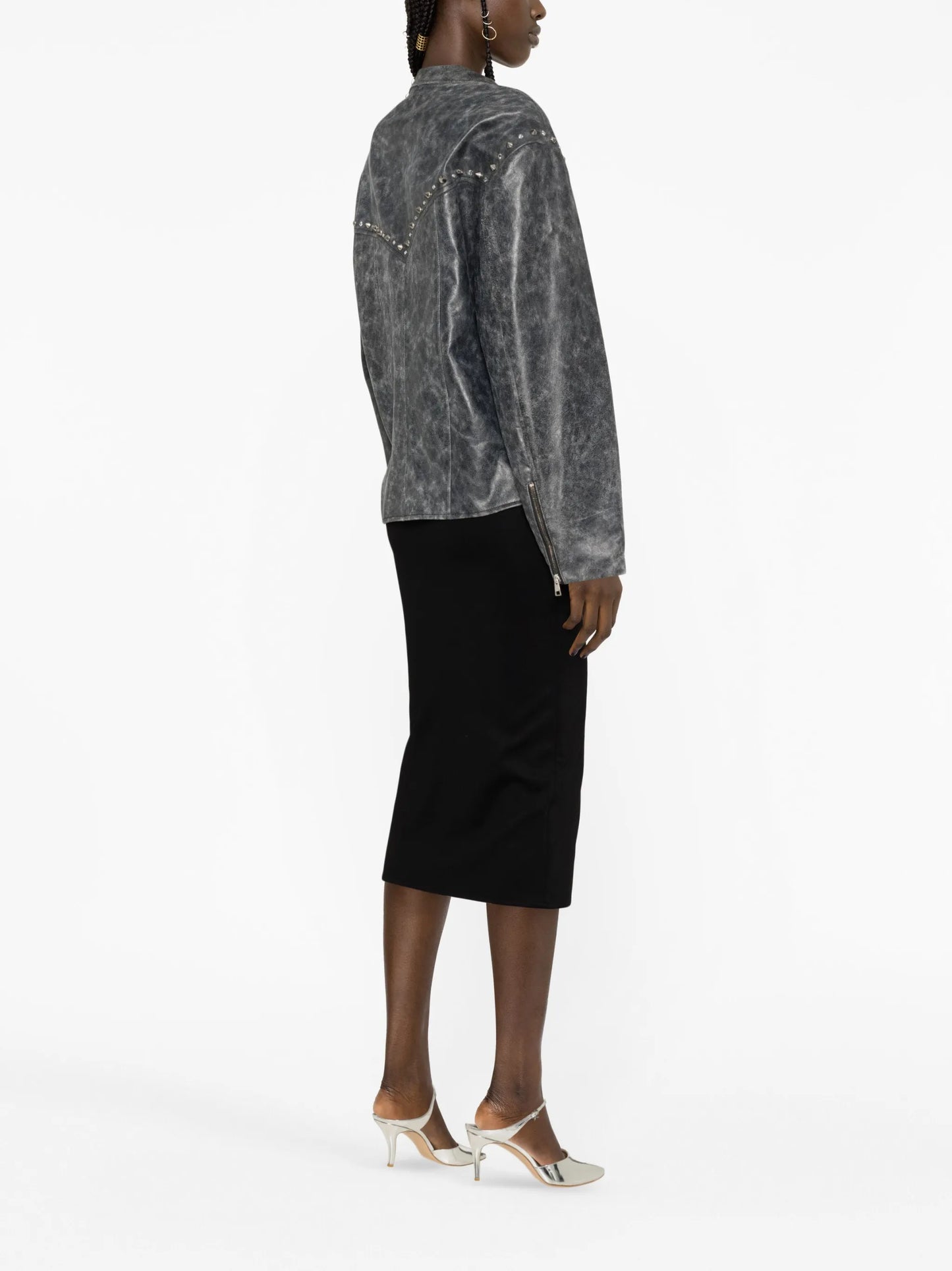 studded lambskin biker jacket