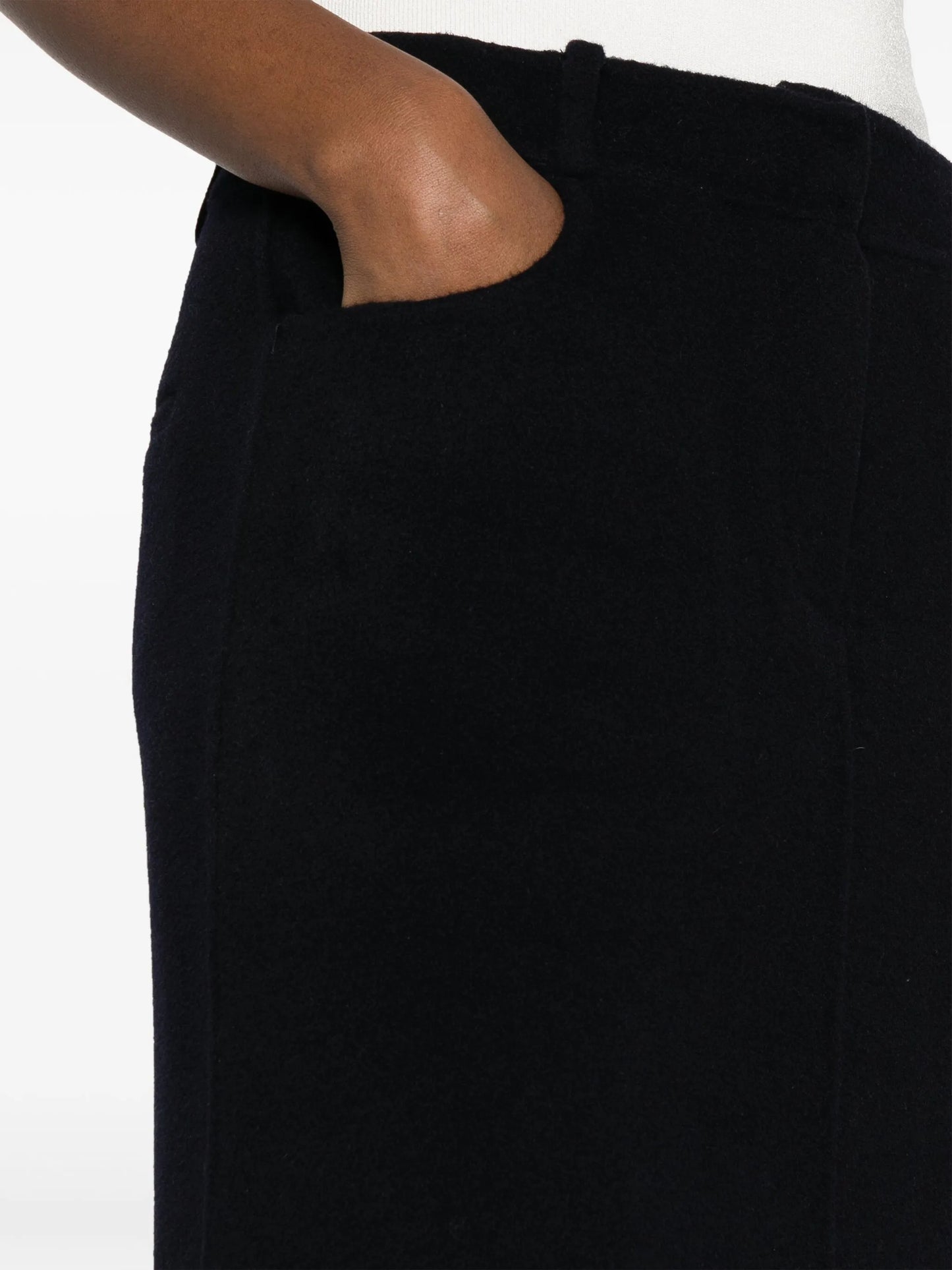 Malvo wool-blend maxi skirt