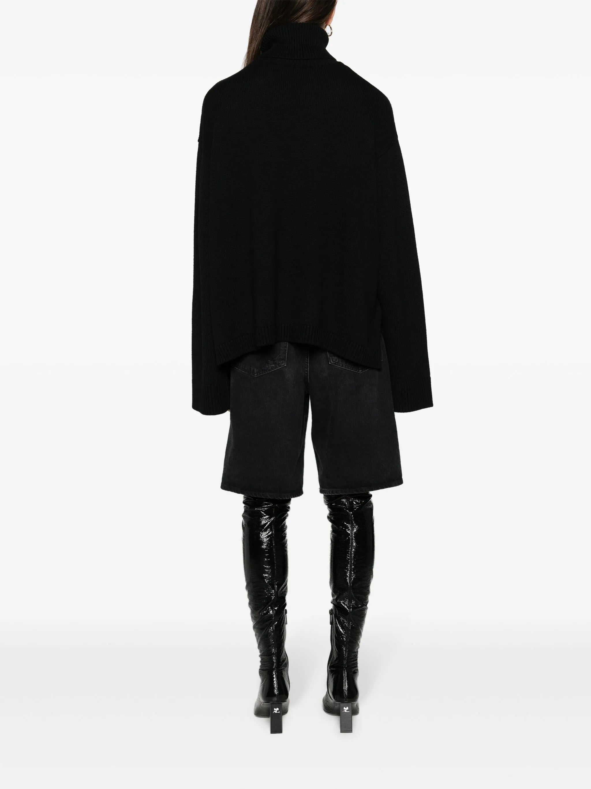 Rhea trapeze roll-neck jumper