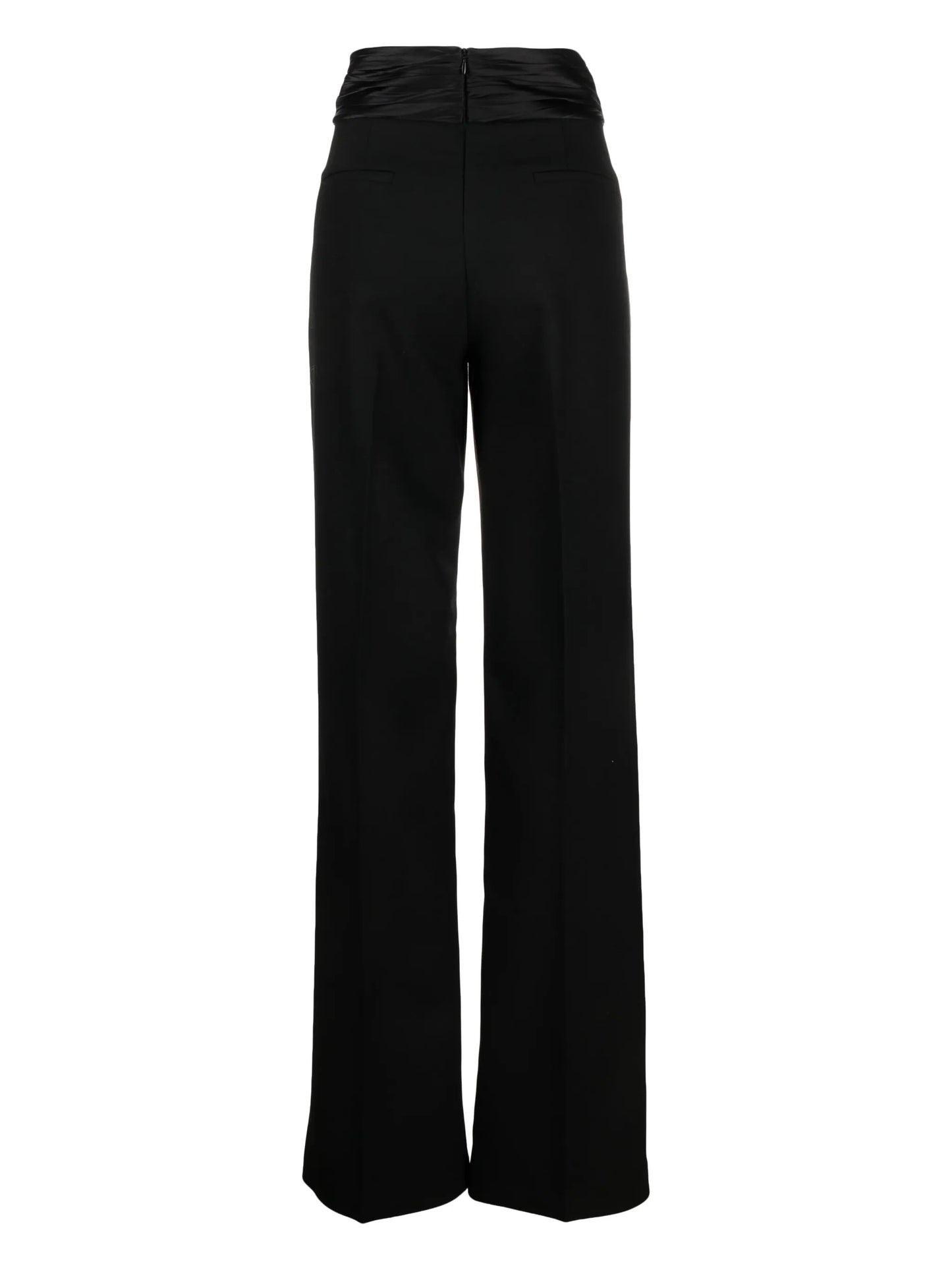 sash-detail tailored wool trousers