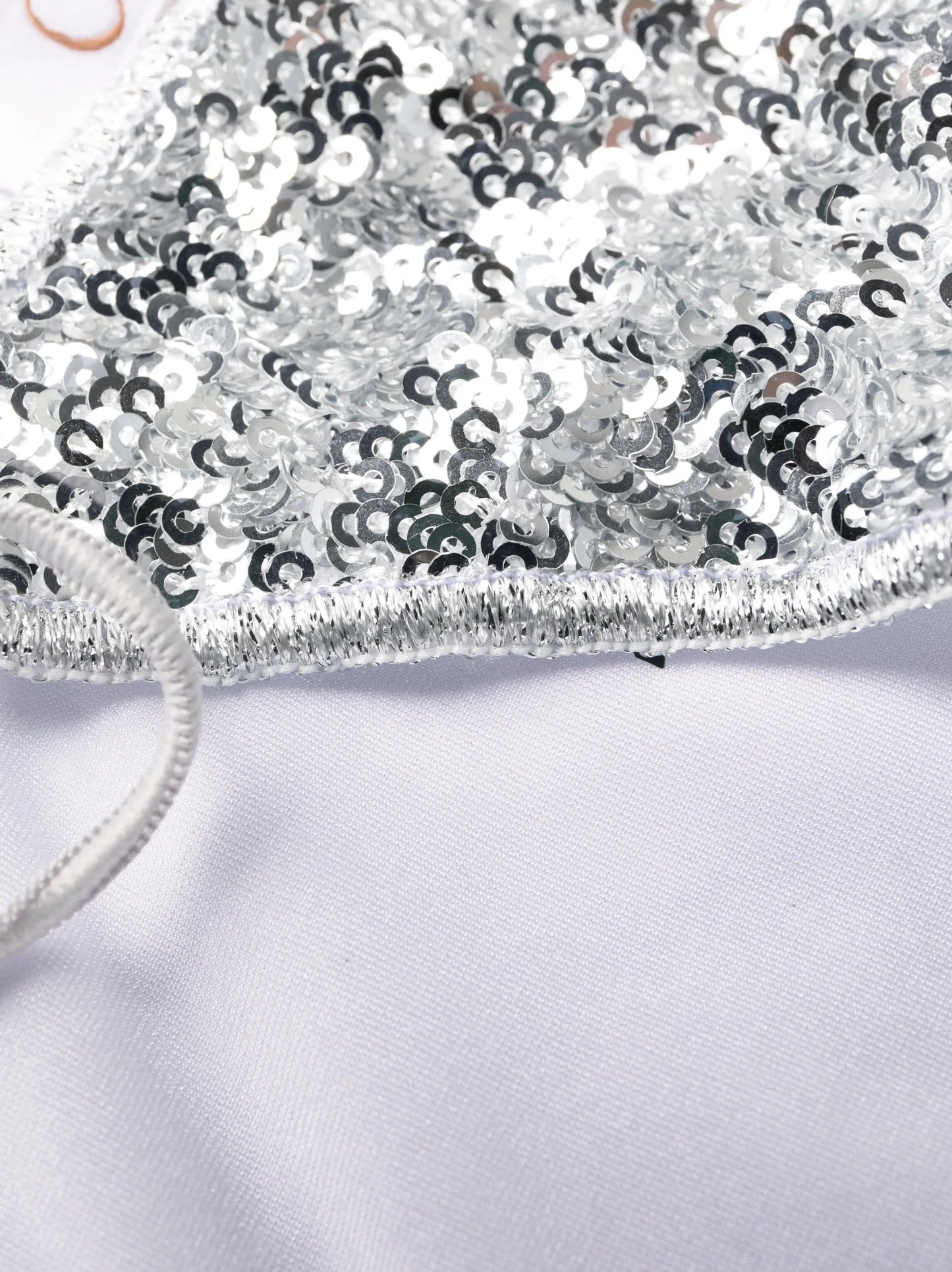 sequin-embellished triangle bikini set