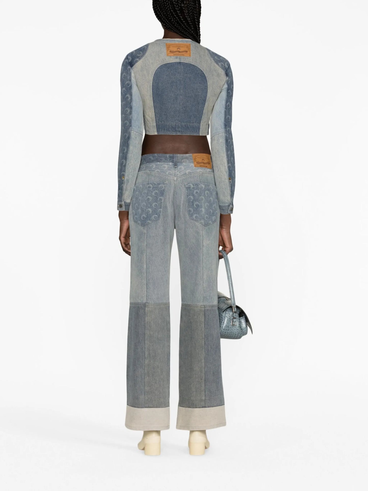 Regenerated wide-leg jeans