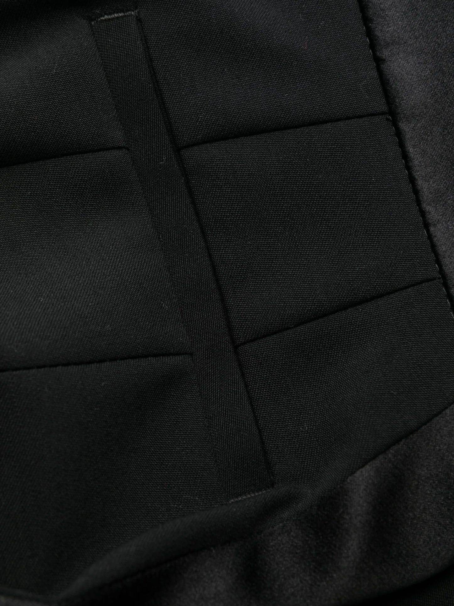 satin-trim wool trousers
