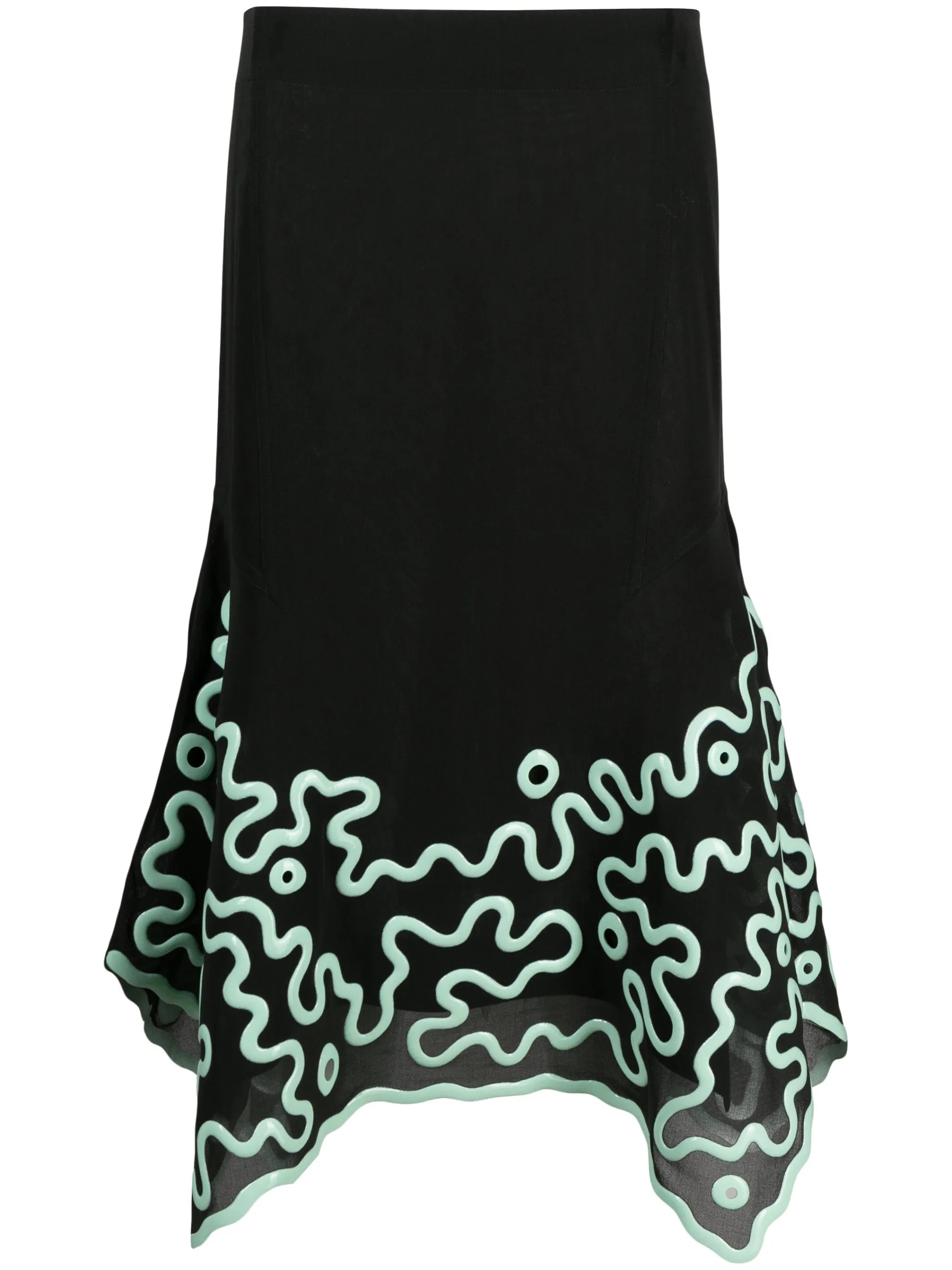 3D-printed cotton midi skirt
