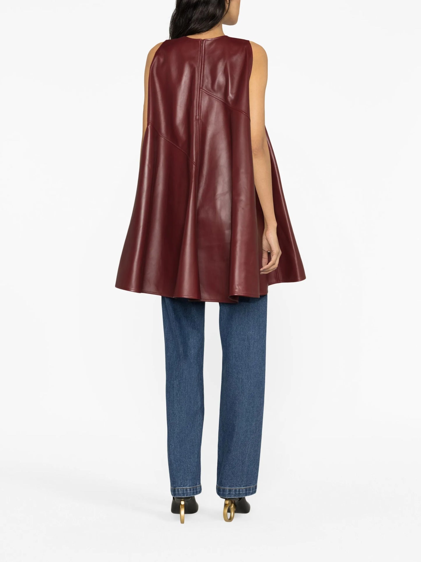 leather sleeveless top