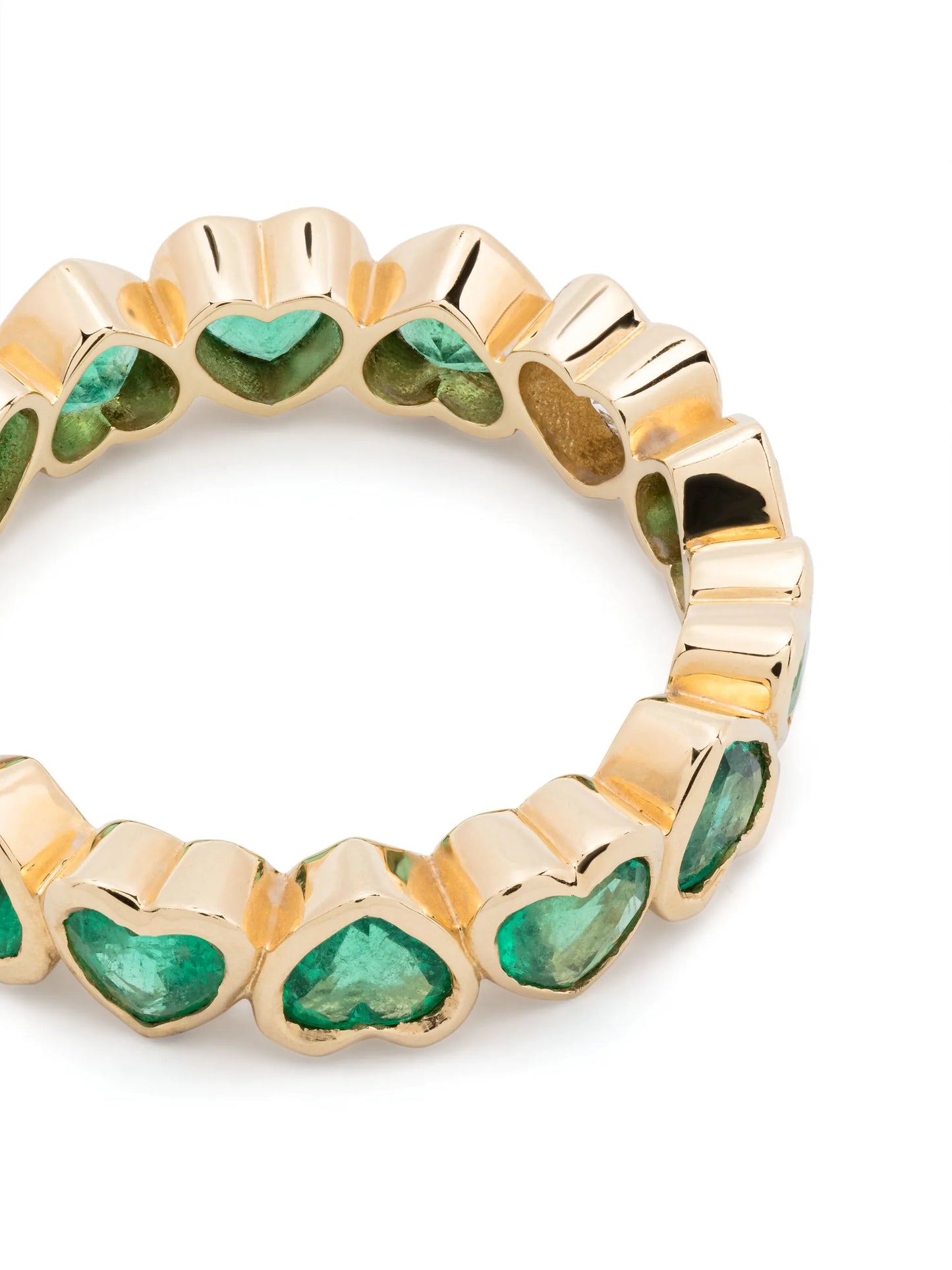 18K yellow gold ´heart diamond band ring