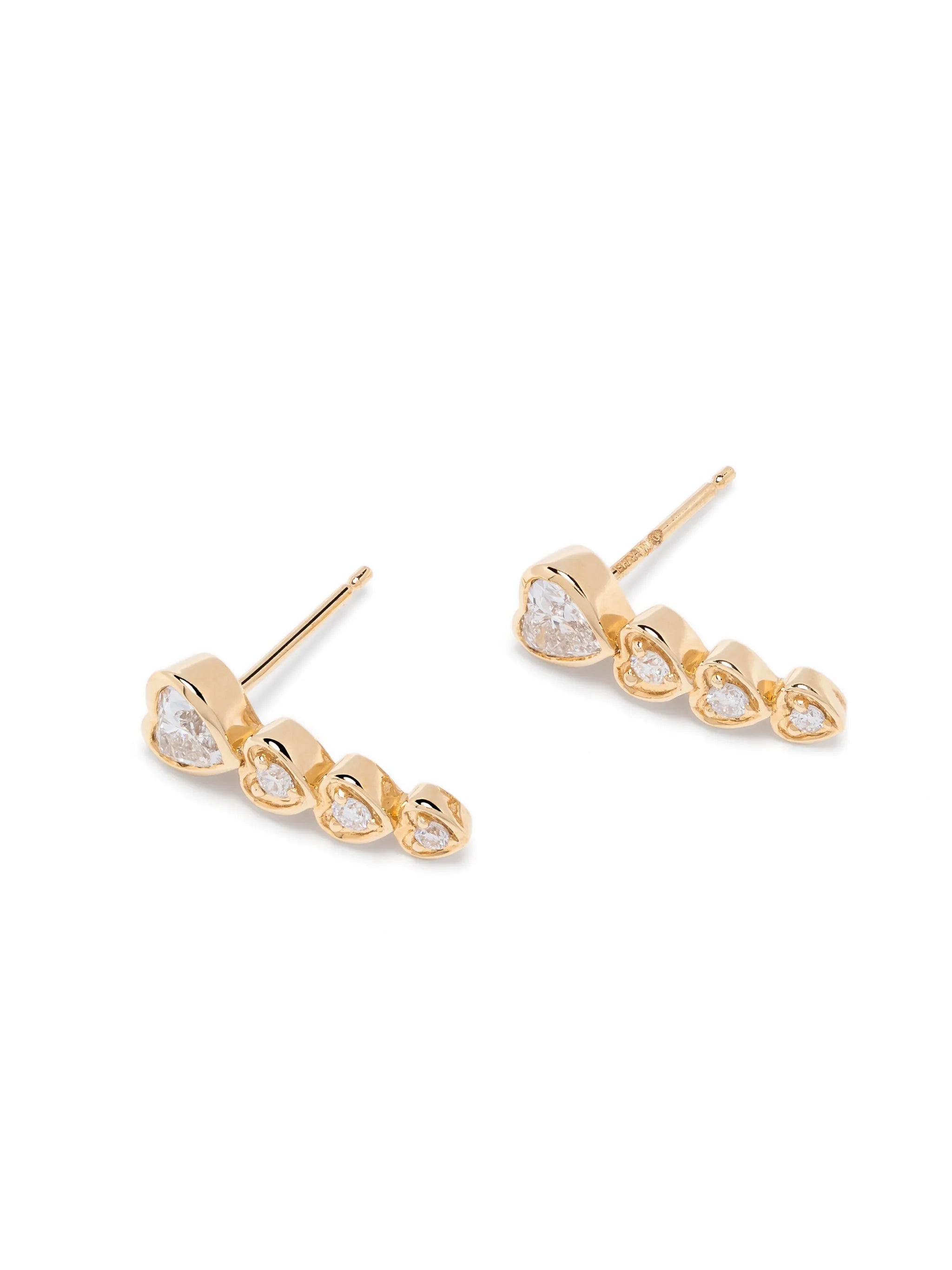 18kt yellow gold diamond earrings