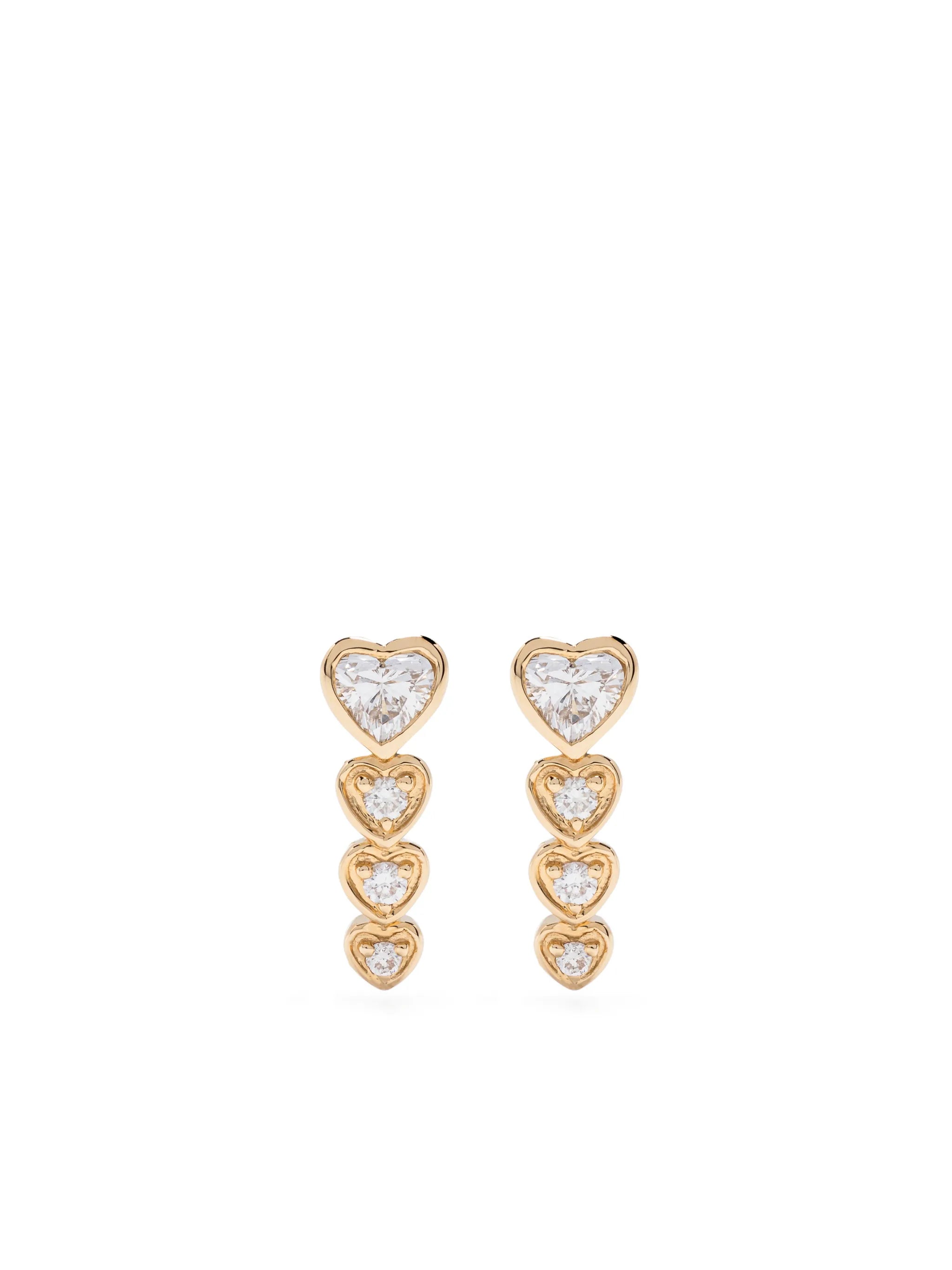 18kt yellow gold diamond earrings