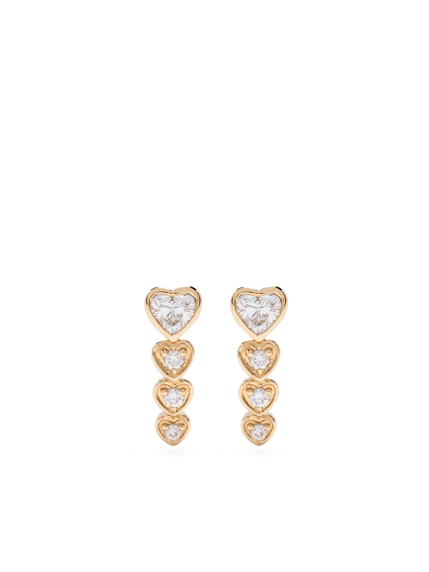 18kt yellow gold diamond earrings