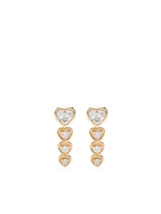 18kt yellow gold diamond earrings