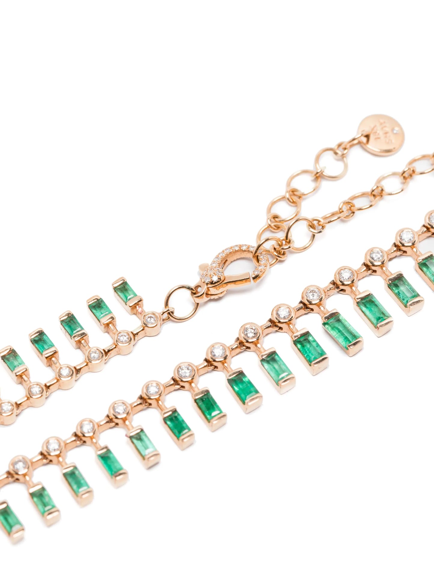 18K rose gold dot-dash necklace