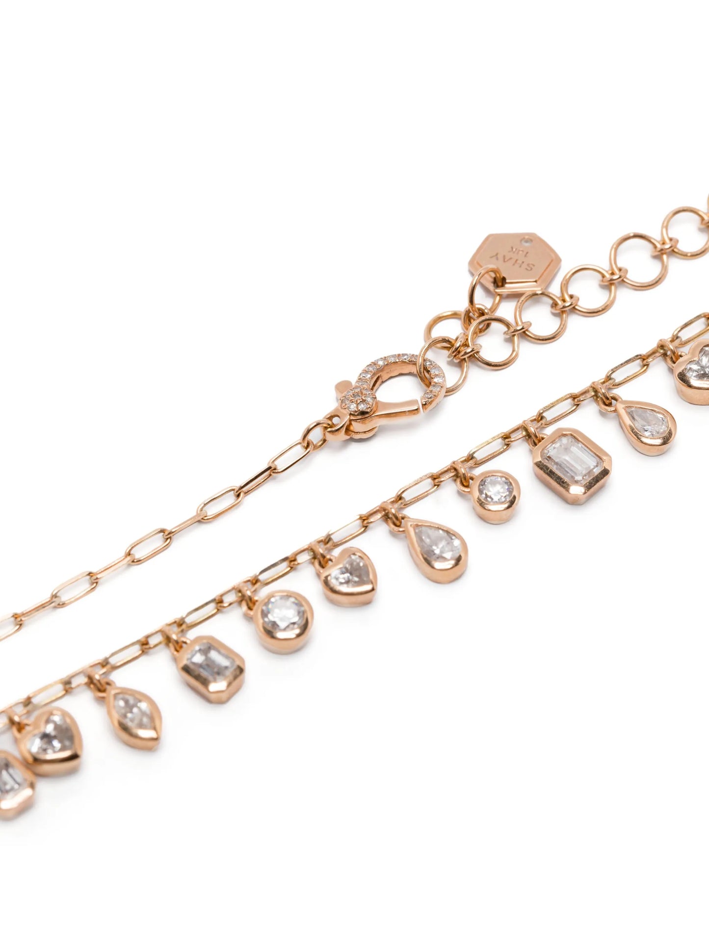 18kt rose gold diamond necklace