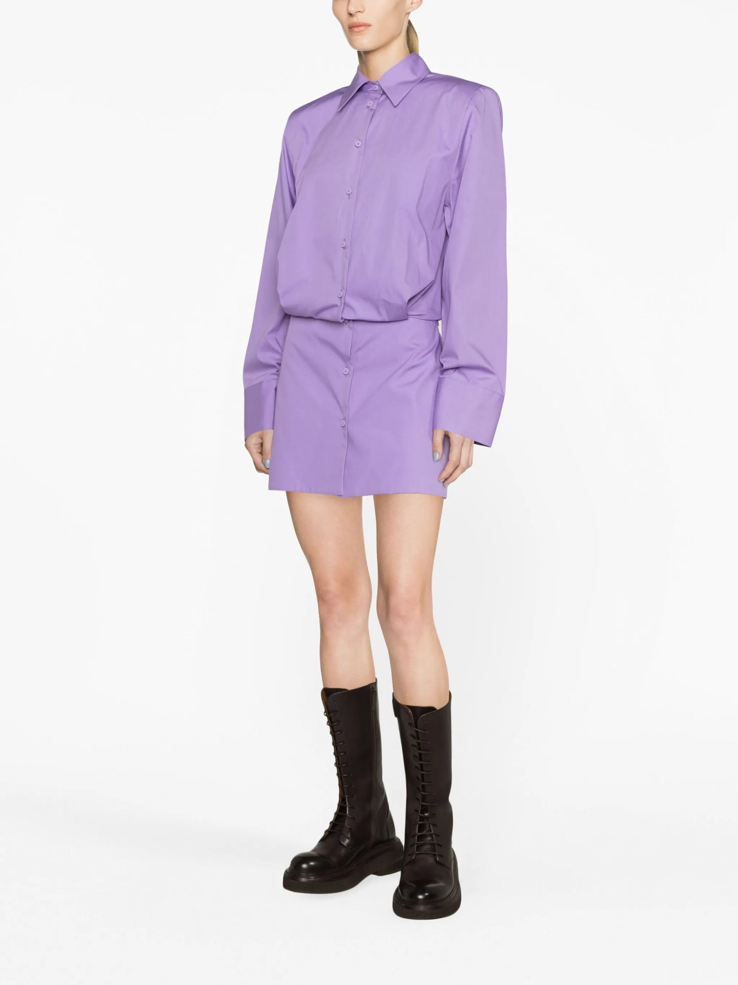 structured cotton shirt dress