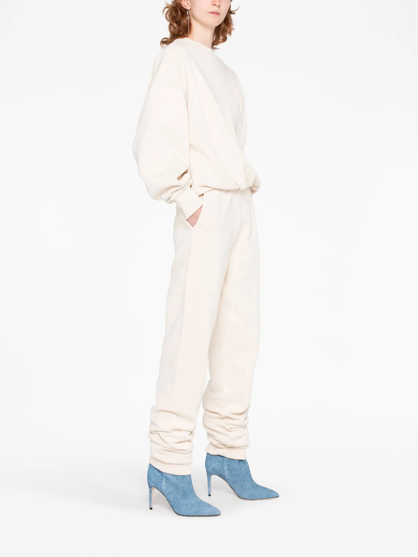 Penny logo-embossed cotton track pants
