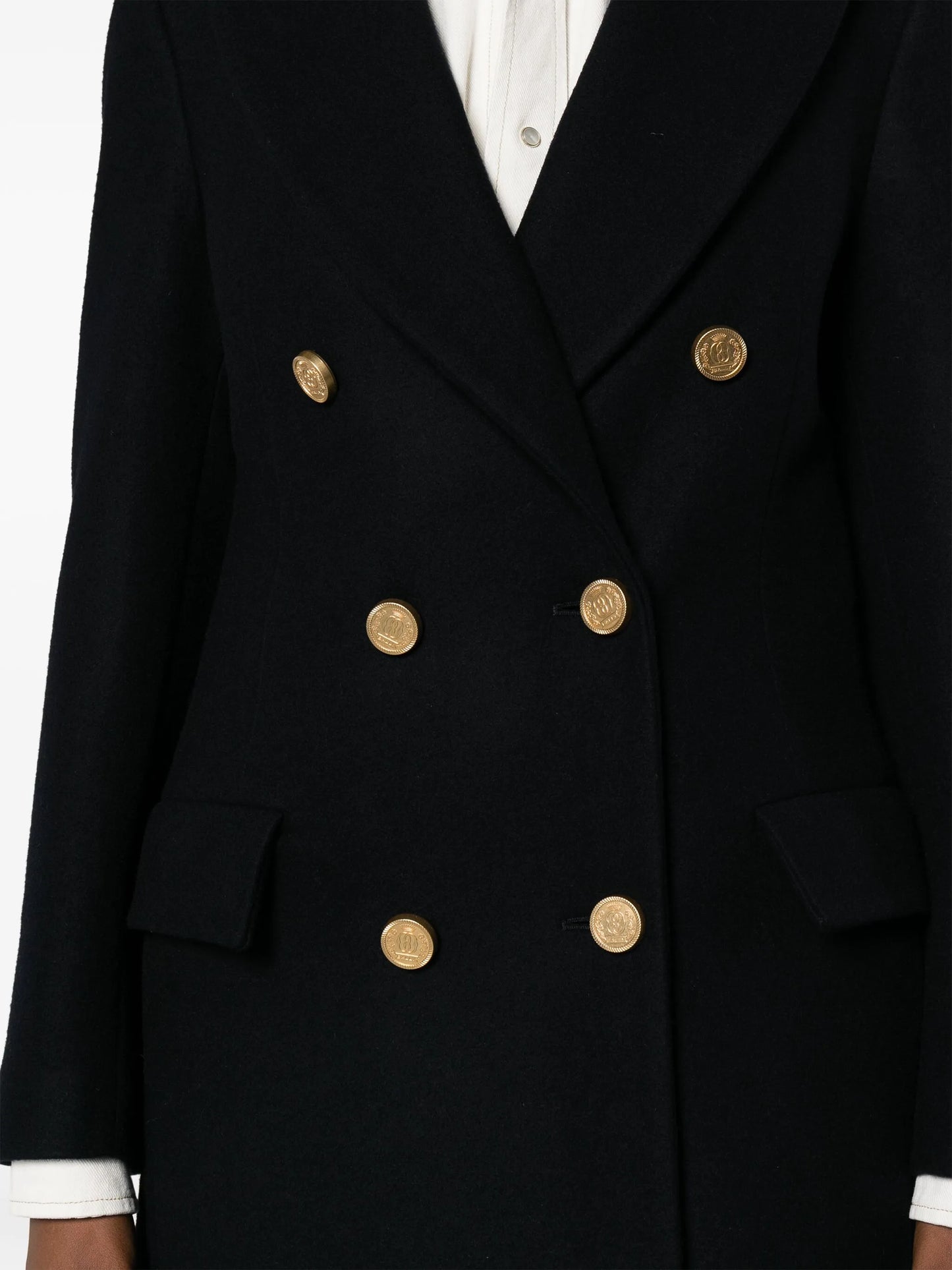 double-breasted wool coat