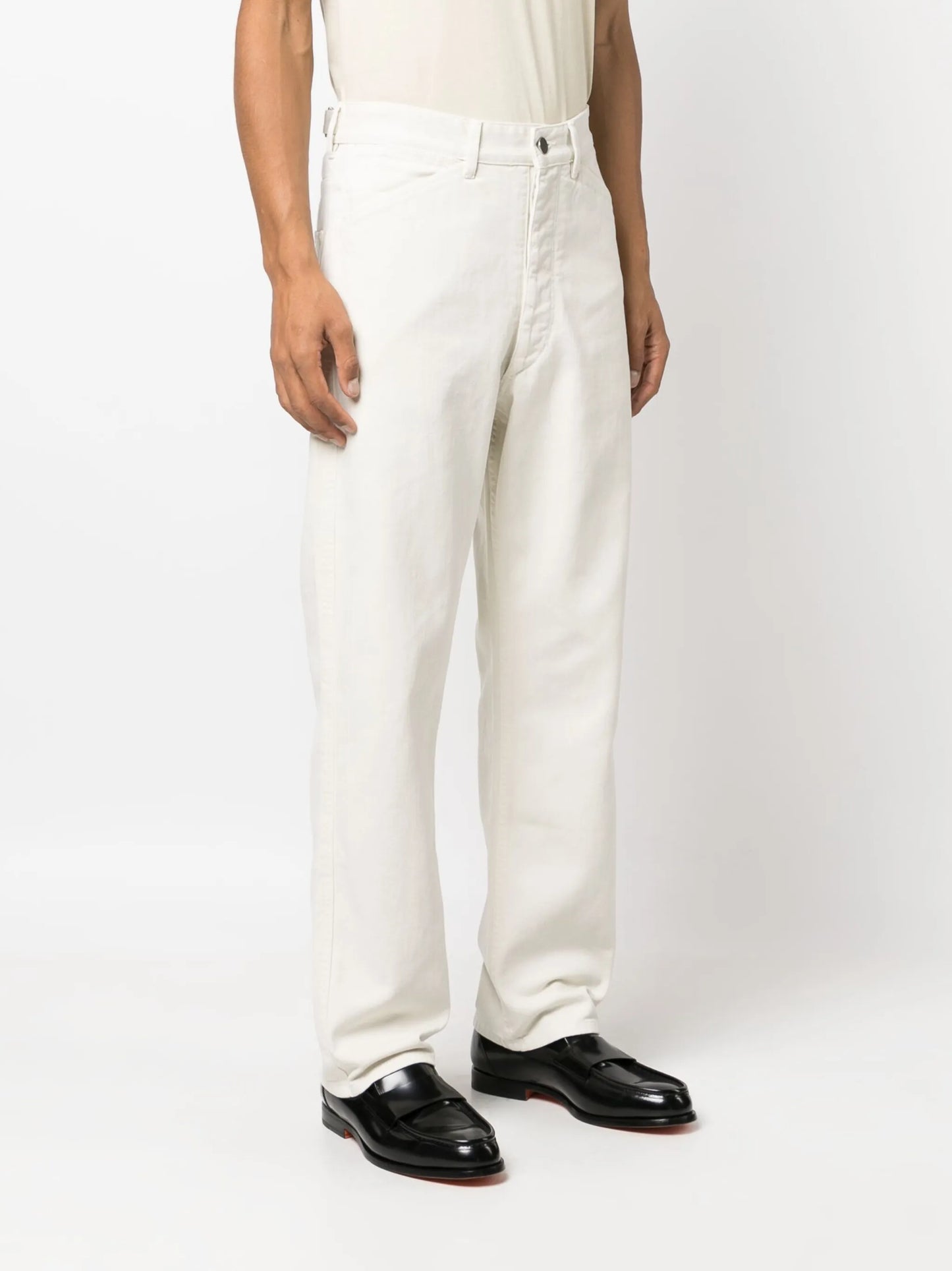 straight-leg cotton jeans