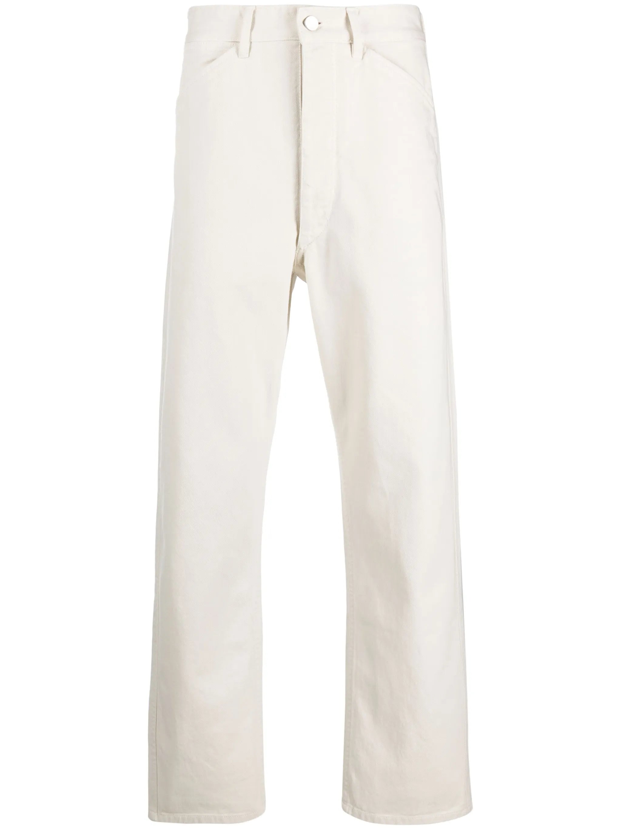 straight-leg cotton jeans