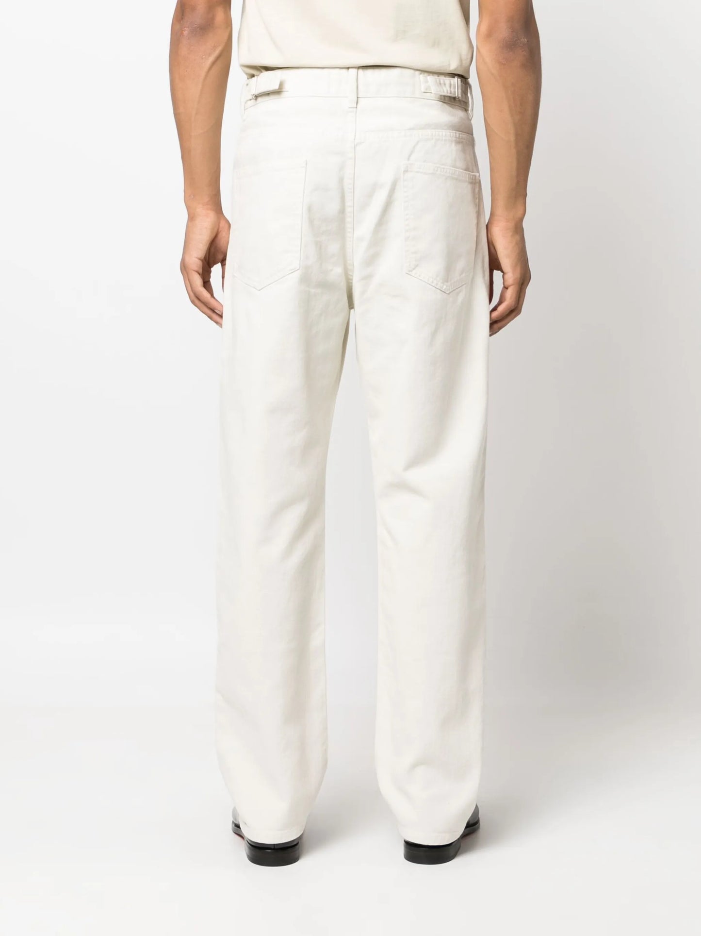straight-leg cotton jeans