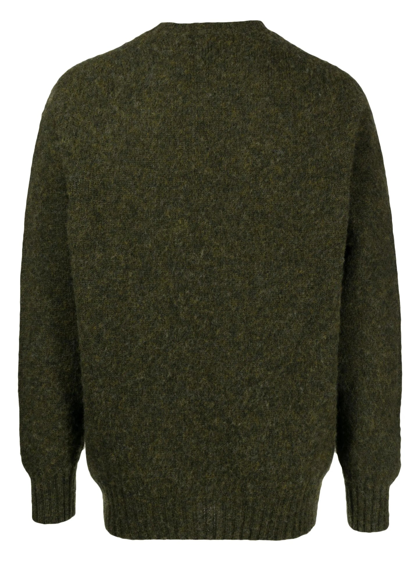 Suedehead crew-neck knitted sweater