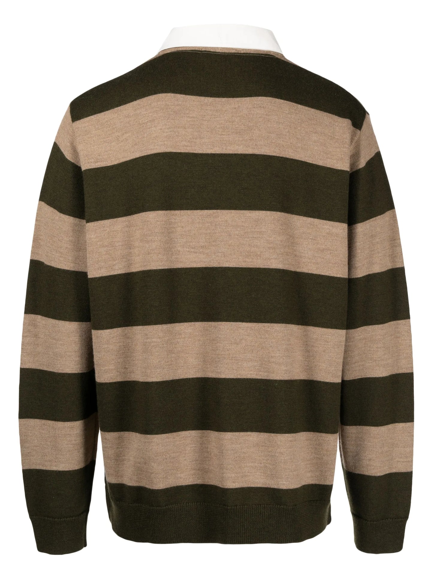 stripe-print merino wool jumper