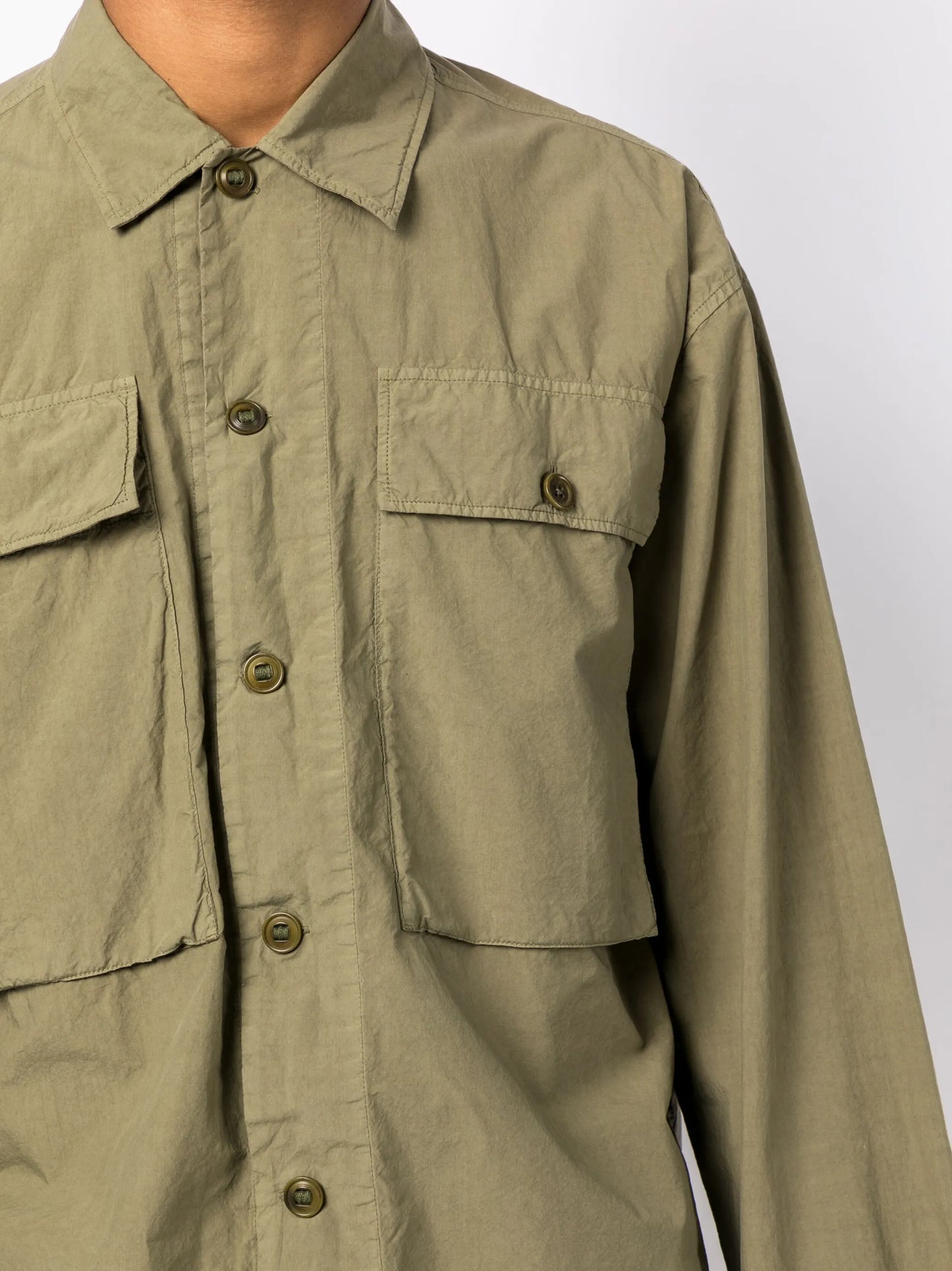 drop-shoulder cotton shirt