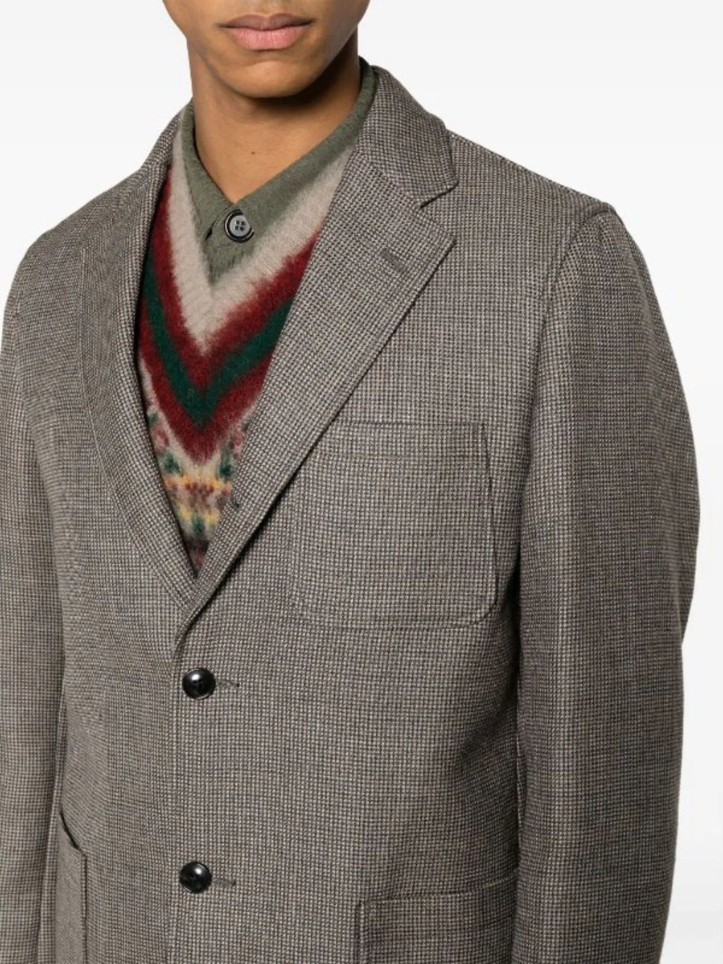 3B Comfort check-pattern blazer