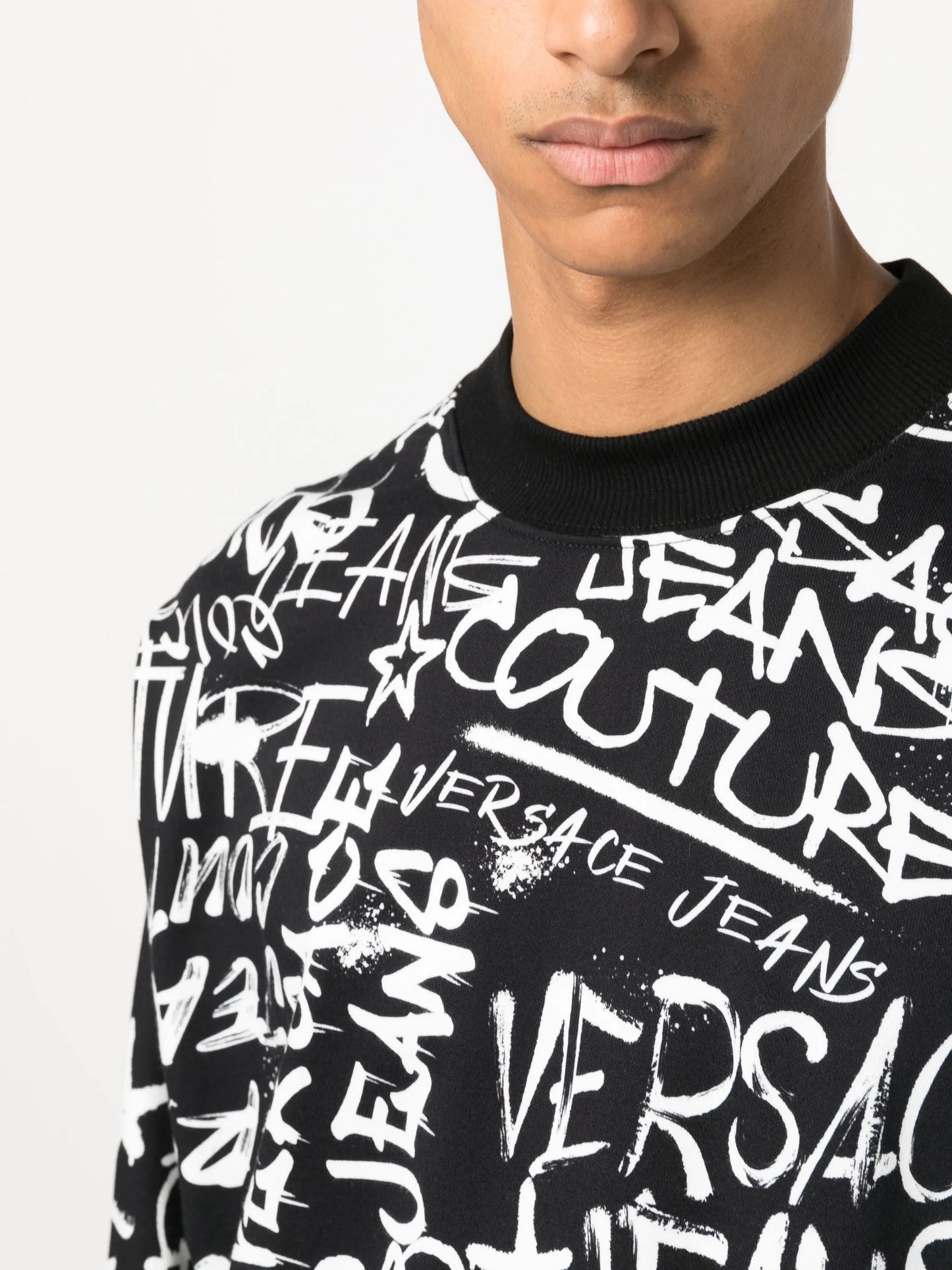 graffiti-style print sweatshirt