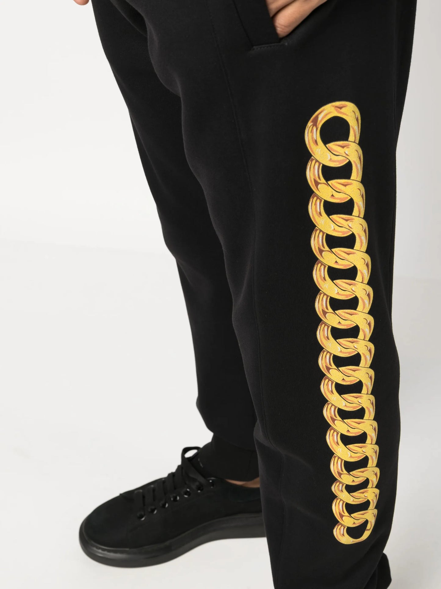 chain-print track pants