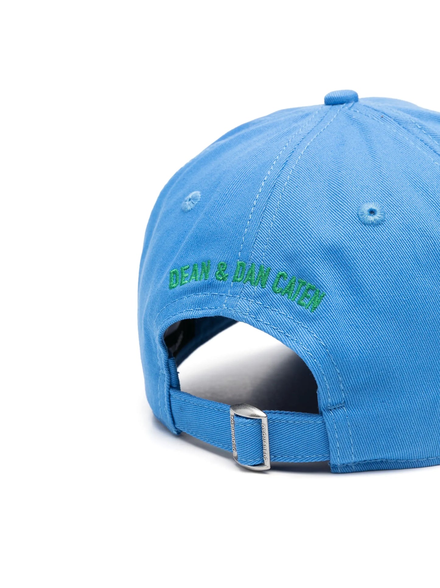 distressed-effect logo-embroidered cap