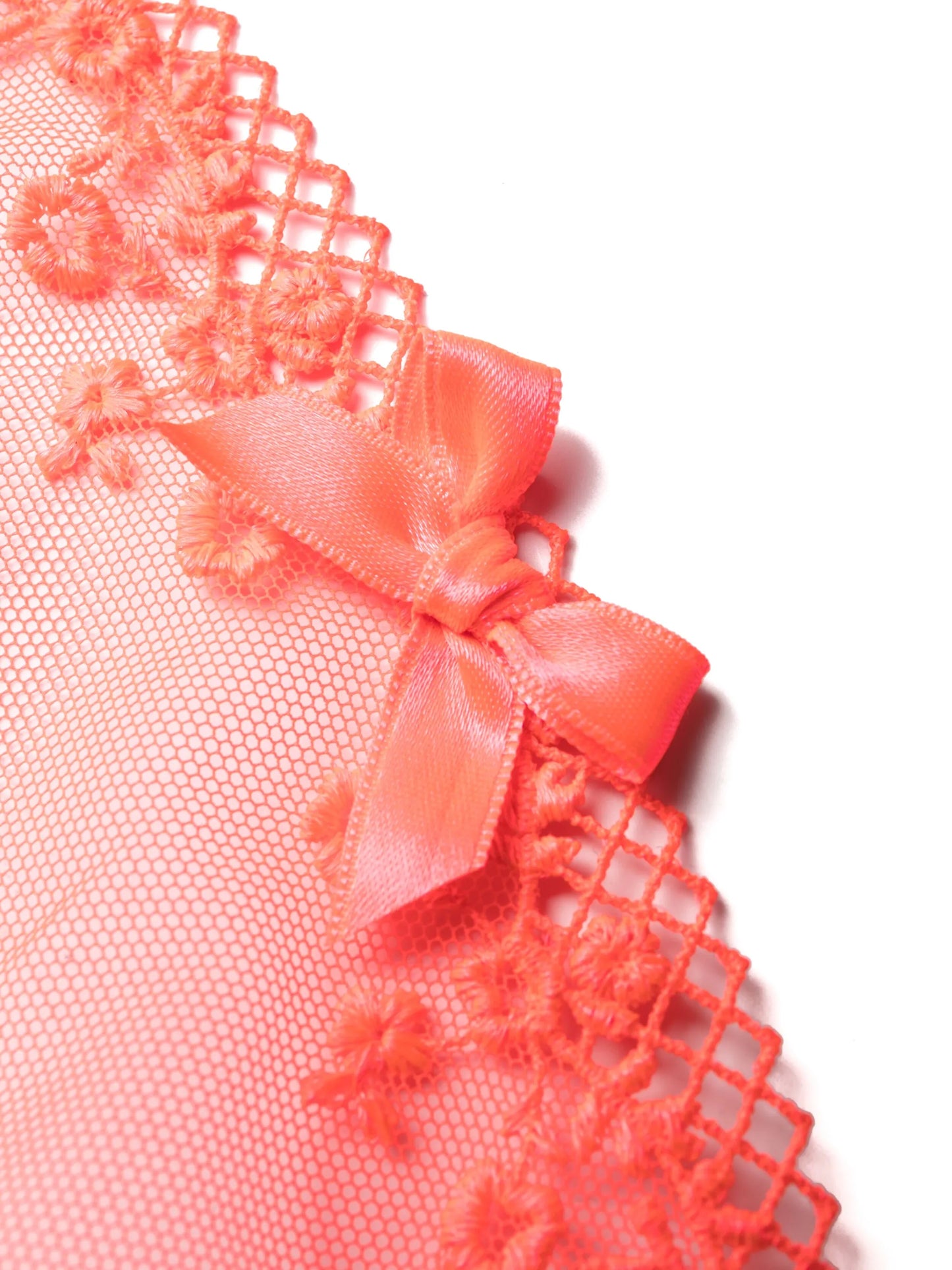Florina floral-lace mesh thong