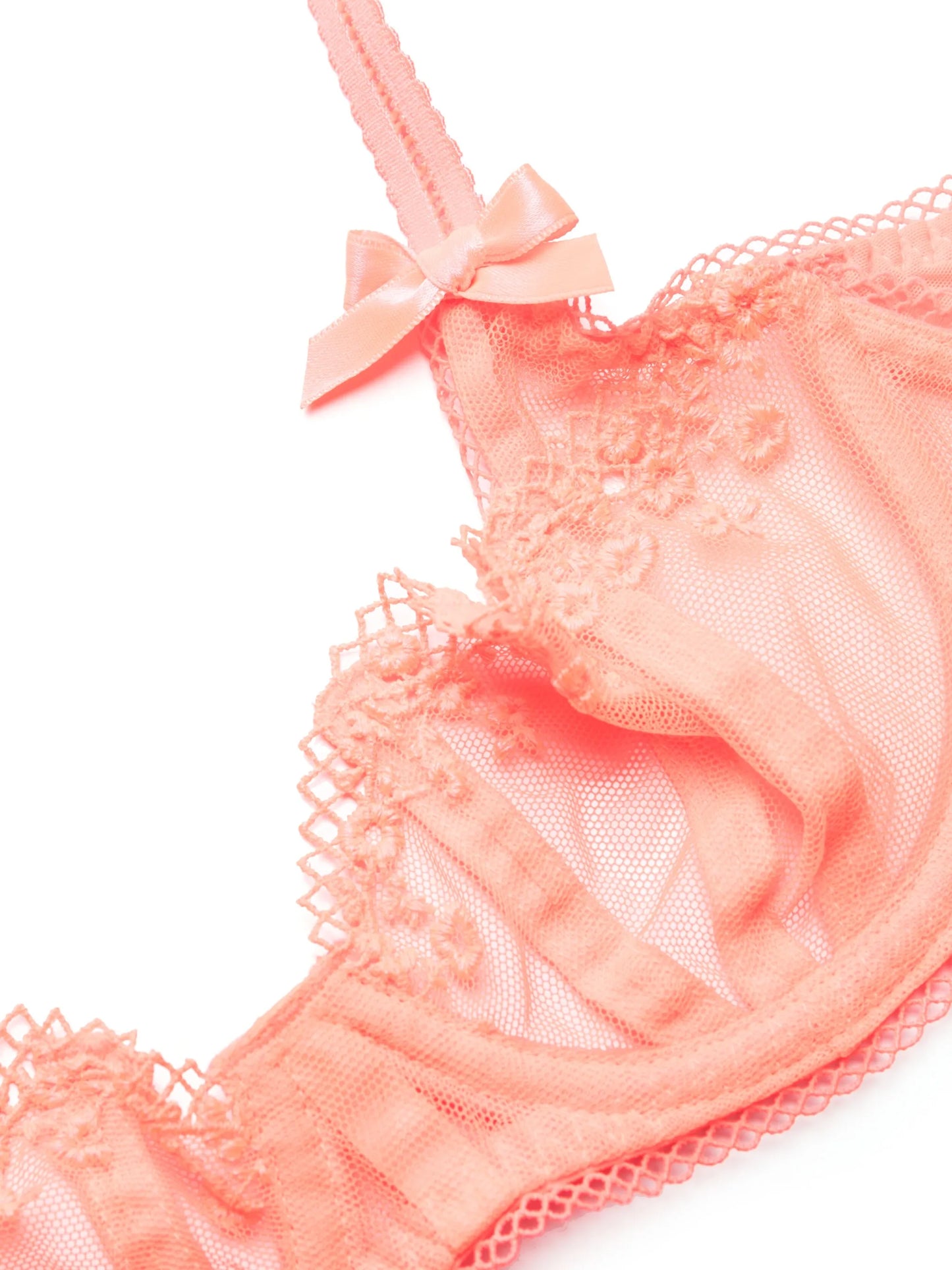 Florina floral-lace tulle bra