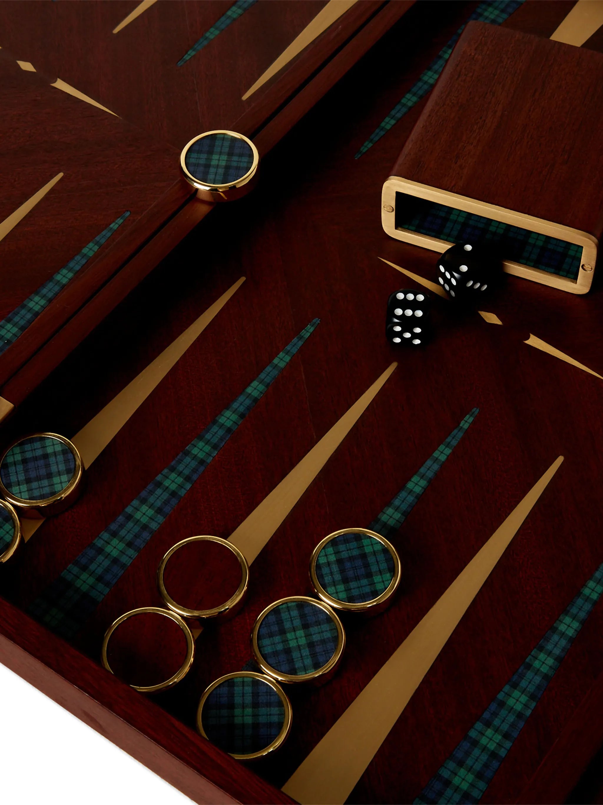 tartan parkwood backgammon