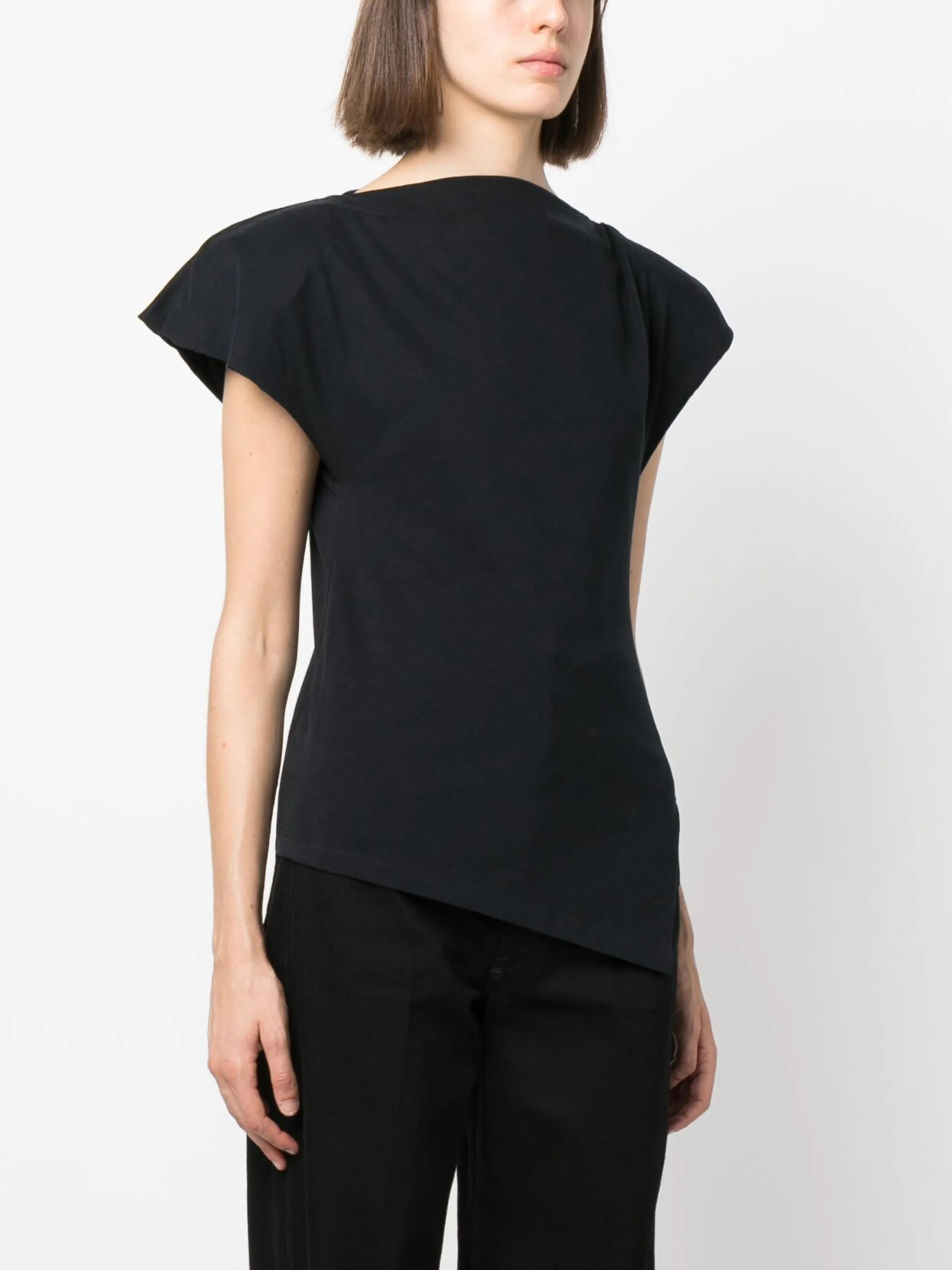 Sebani padded asymmetric T-shirt