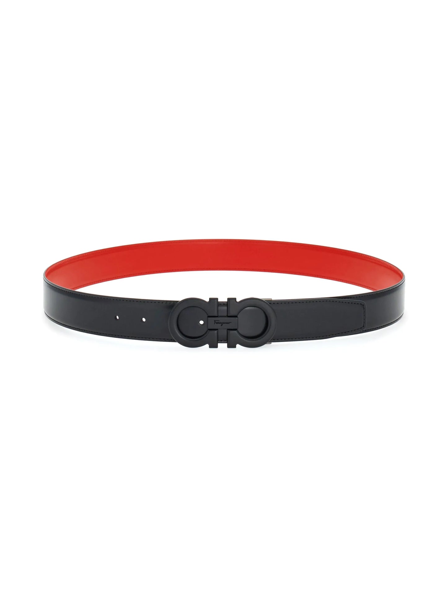 reversible Gancini leather belt
