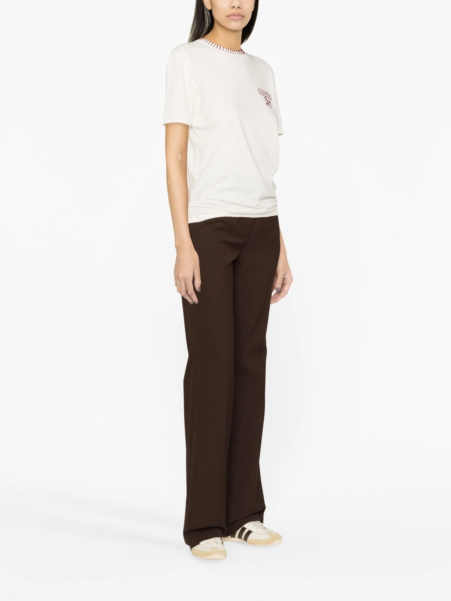 logo-embroidered cotton T-shirt
