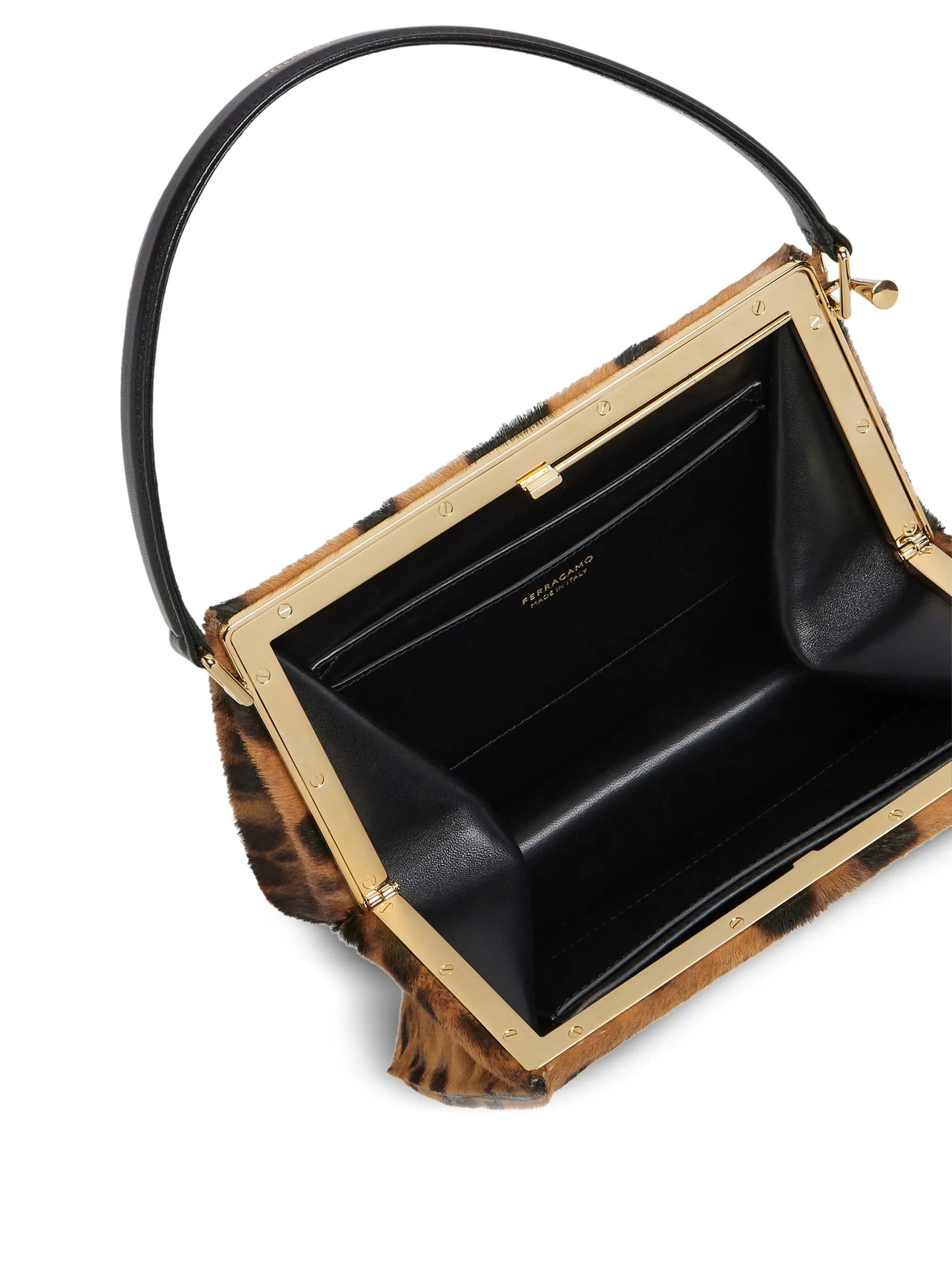 small Semi-rigid leopard-print tote bag