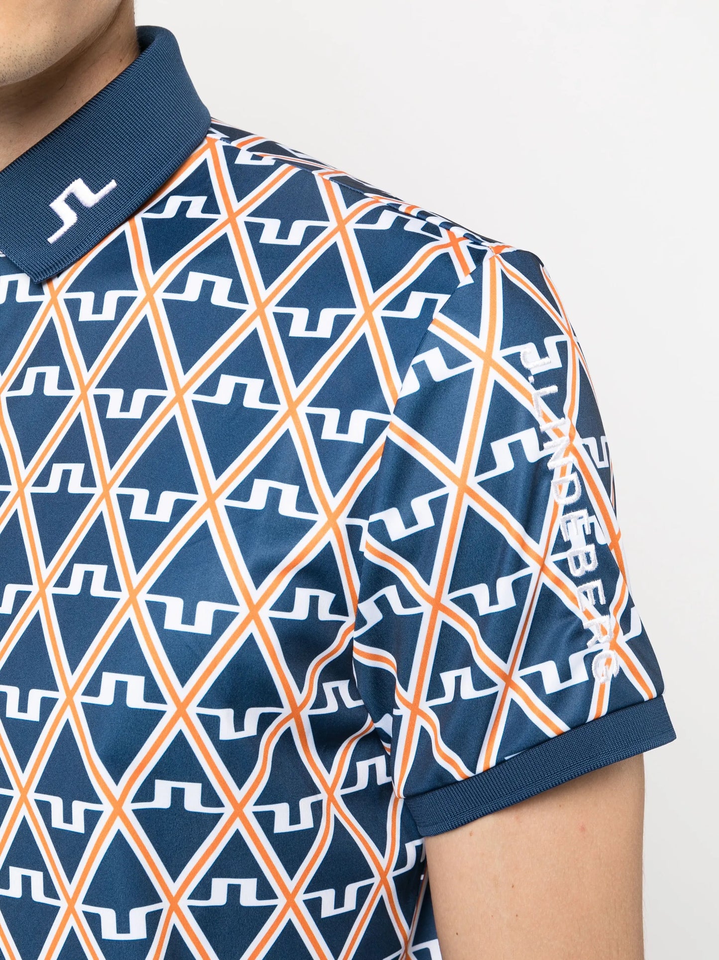 Tour Tech-print polo shirt