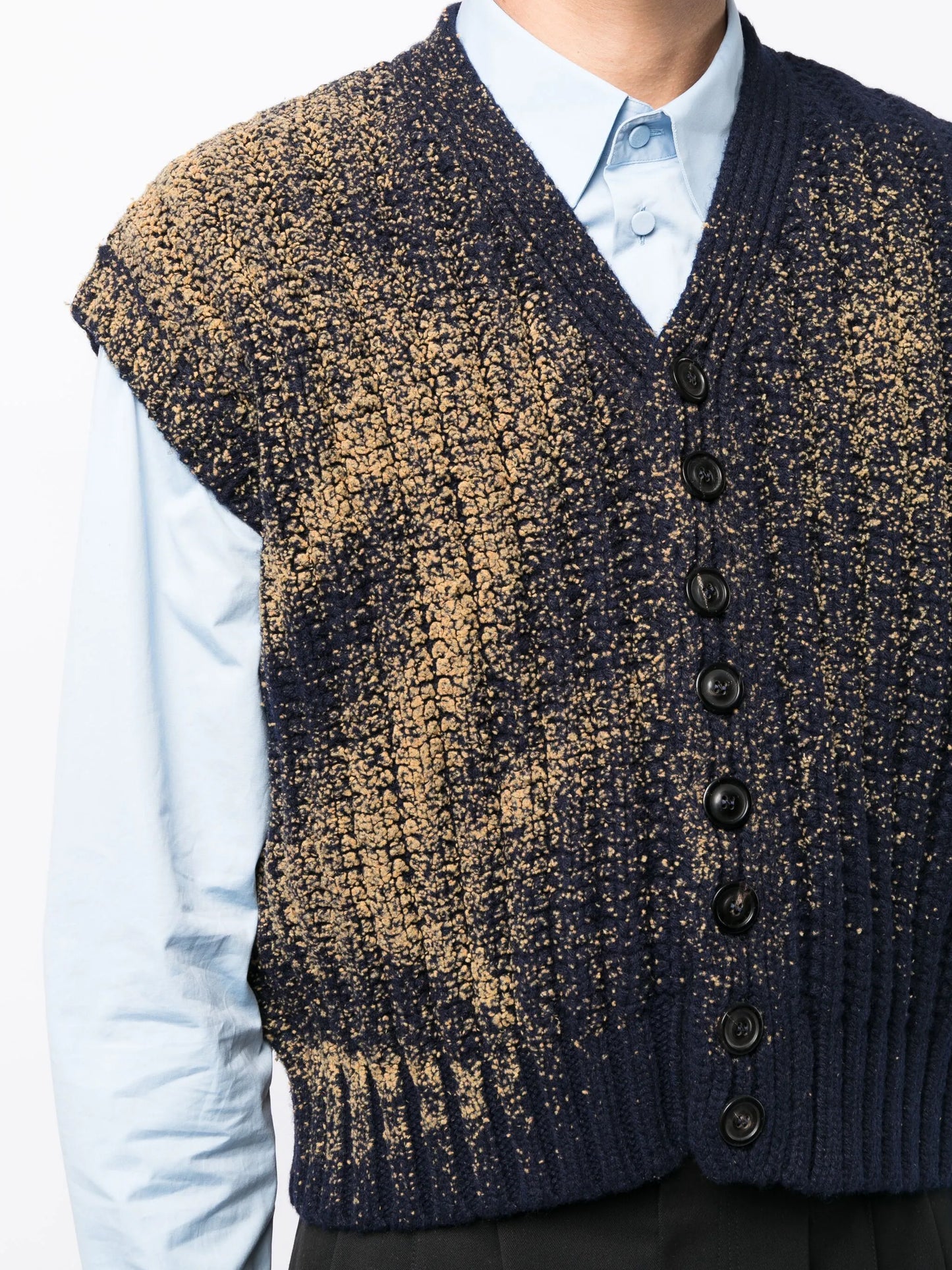 Sandstorm contrasting-trim V-neck cardigan