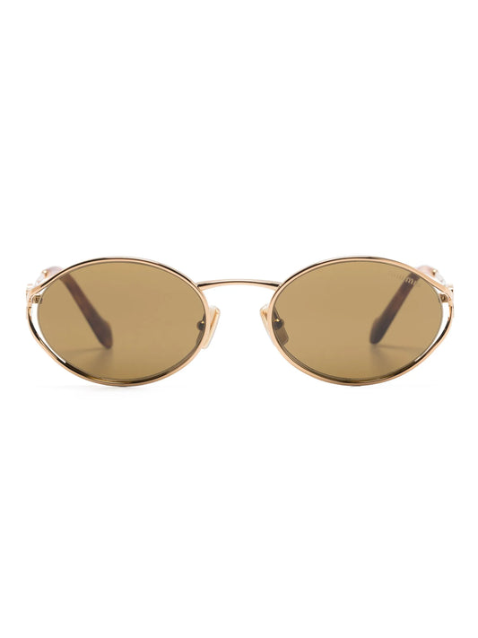 Logo round-frame sunglasses