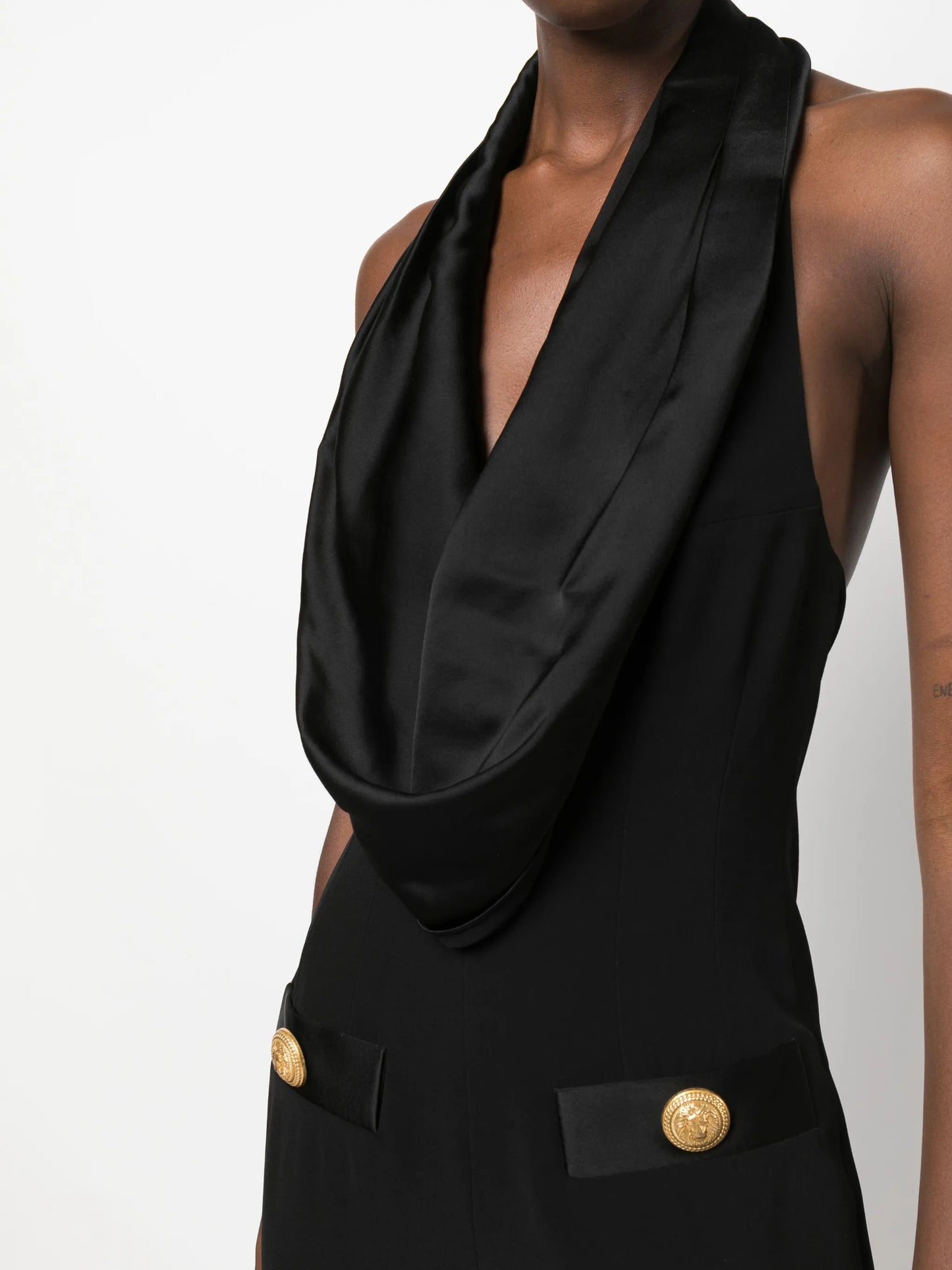 off-shoulder sleeveless jumpsuit