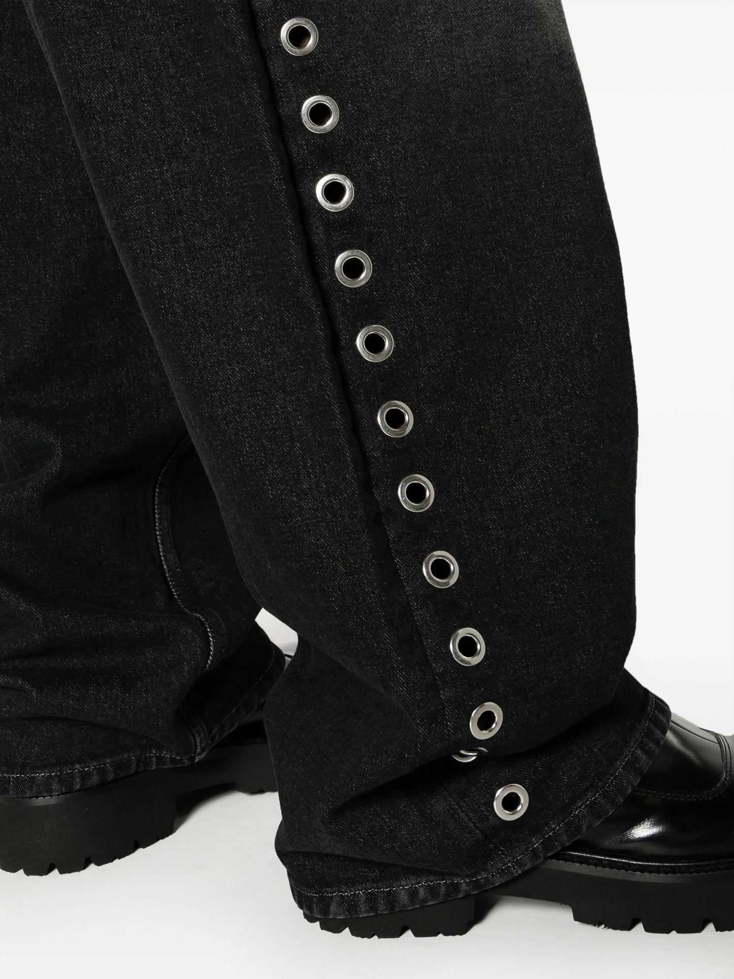 high-rise wide-leg jeans