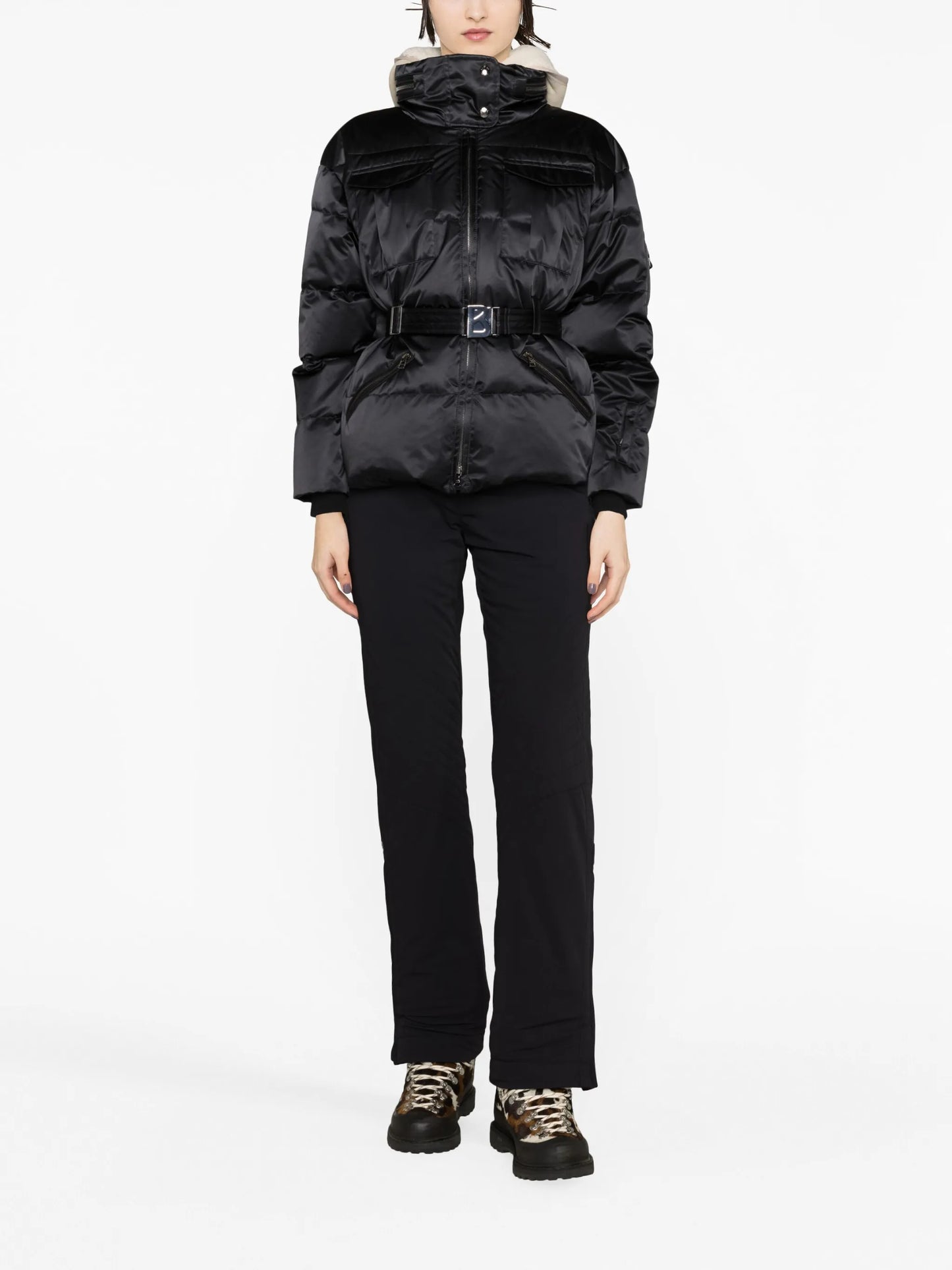 Adele belted padded ski jacket