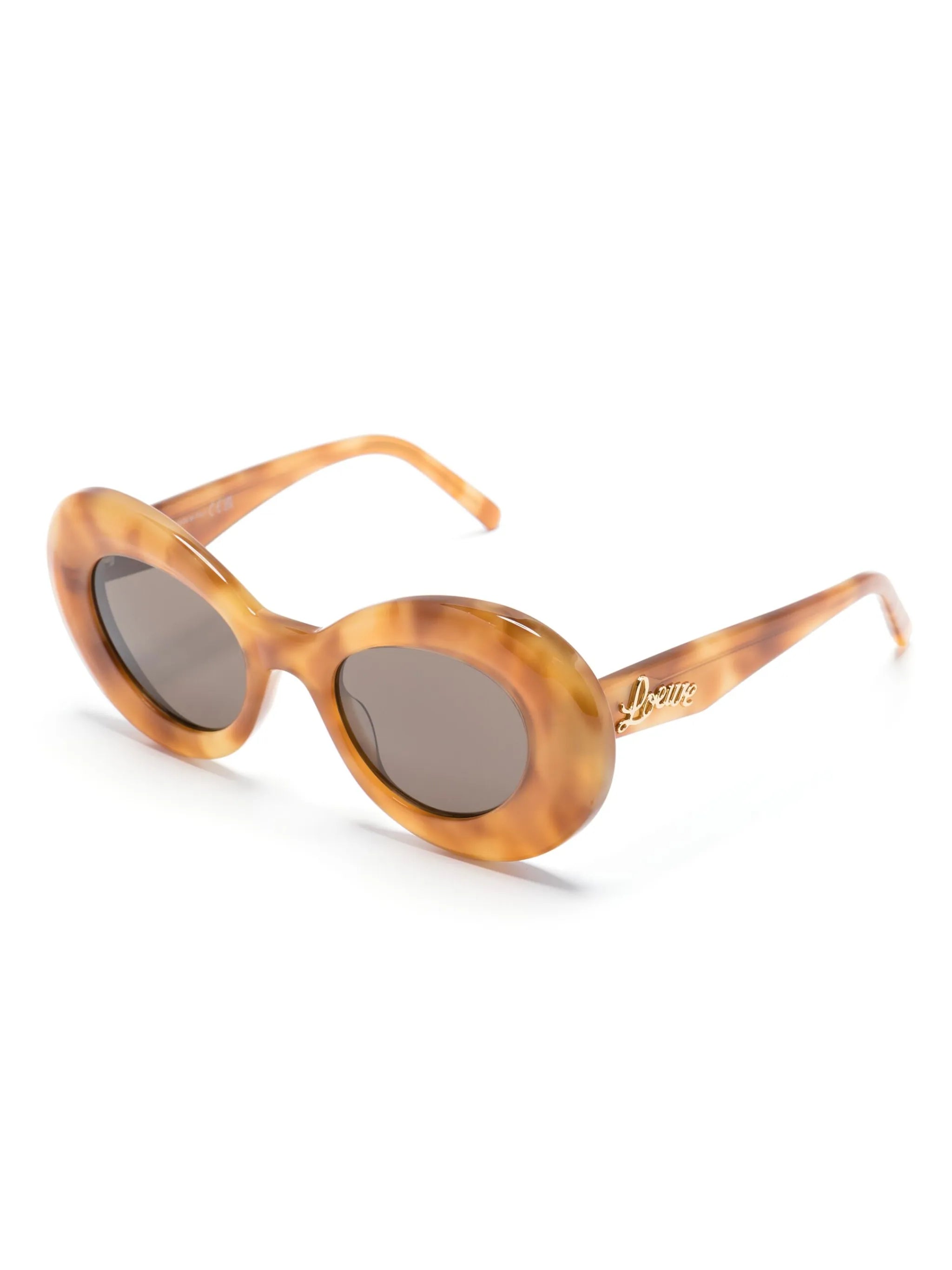 Curvy oval-frame sunglasses