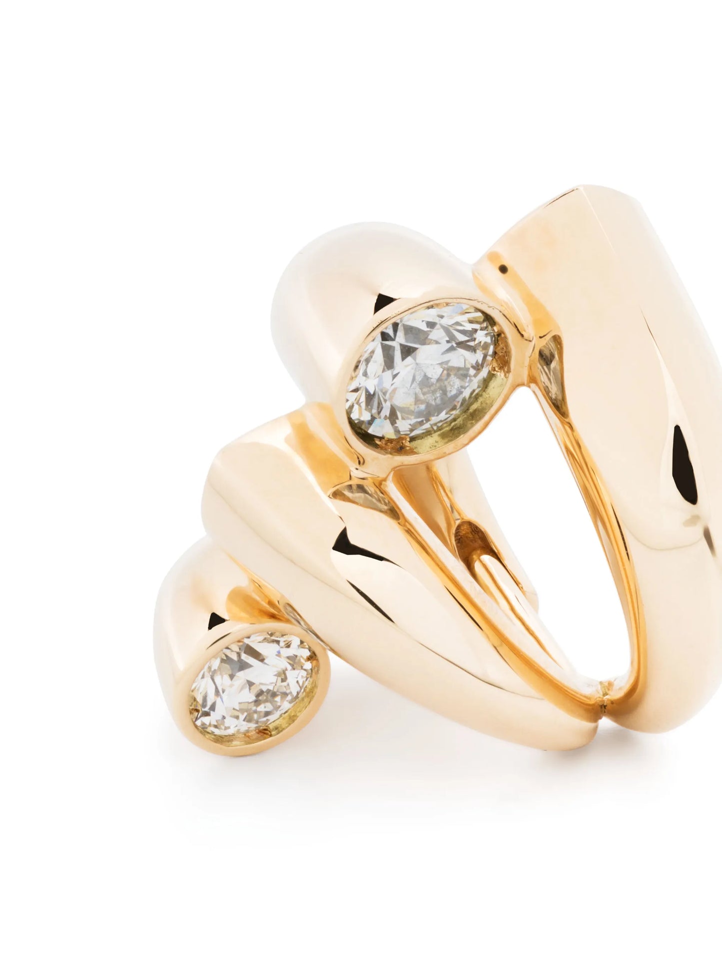 18kt yellow gold Oera diamond hoop earrings