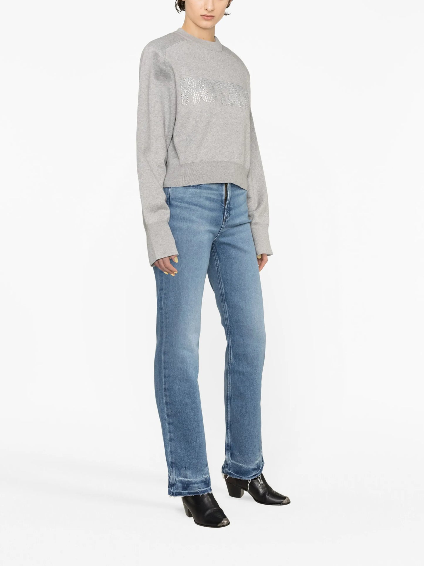 Firm embellished organic cotton sweatshirt