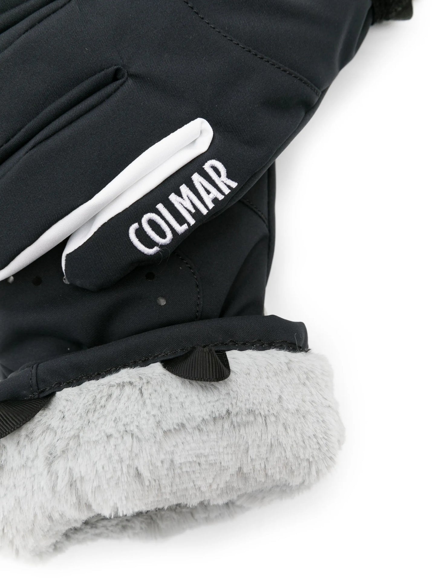 logo-embroidered lined ski gloves