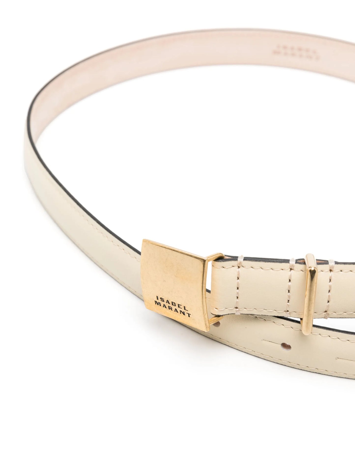 Lowell buckled leather belt