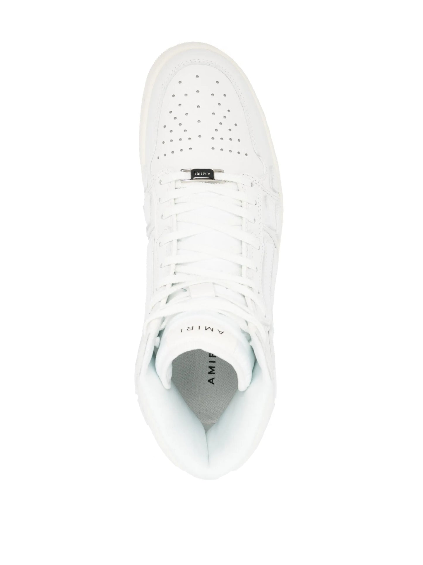 Skel appliqué leather high-top sneakers