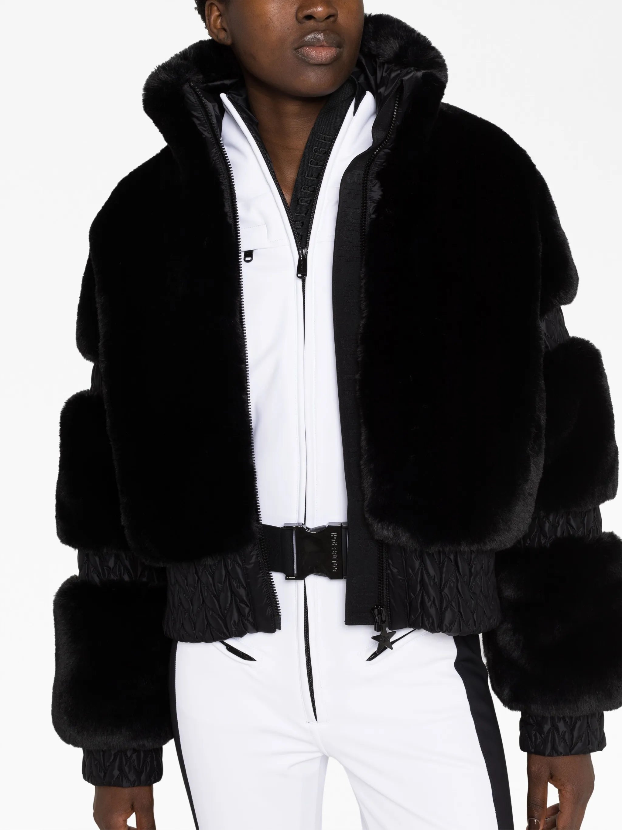 Furry faux-fur jacket